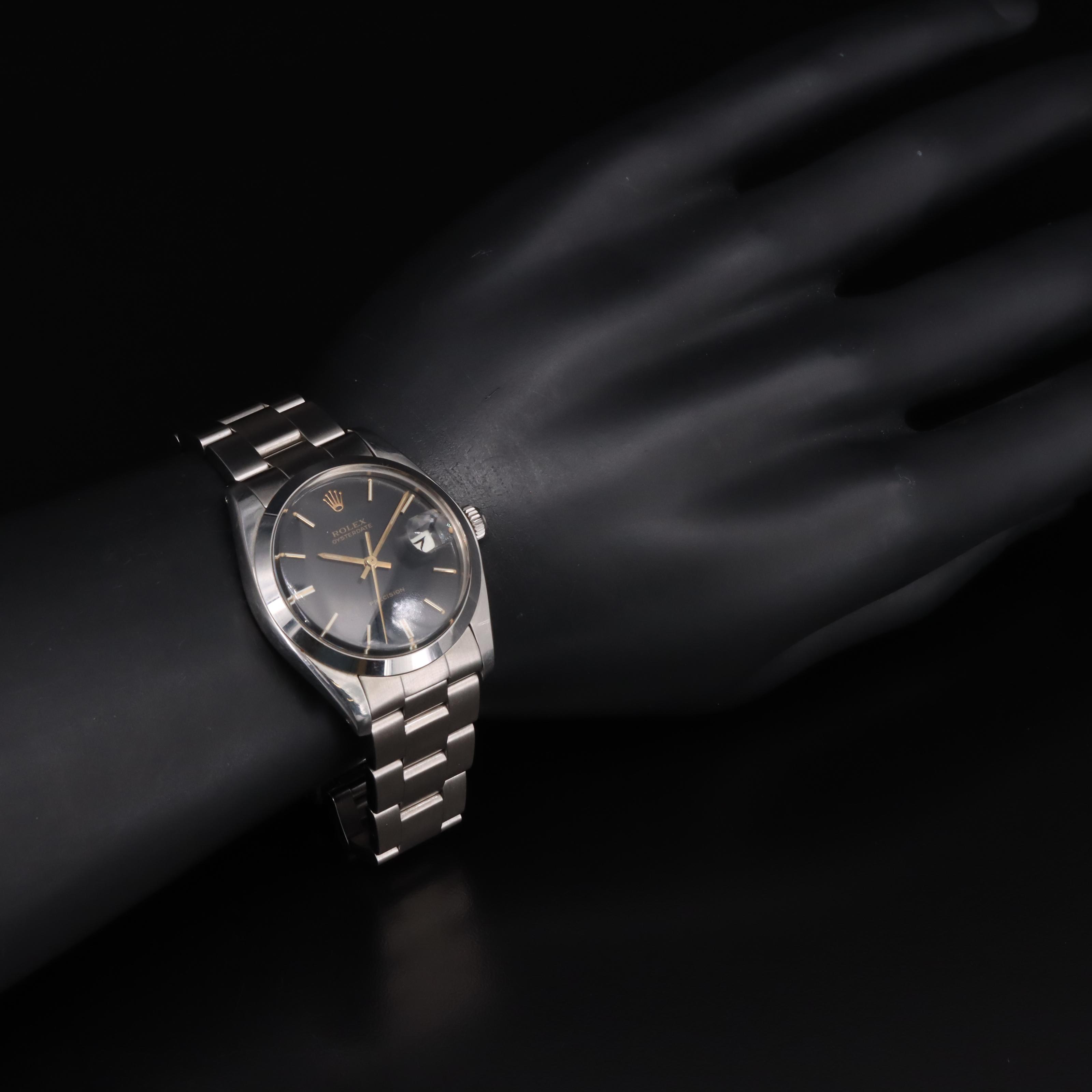 1981 Rolex Oysterdate Precision Hand-Wind Stainless Steel Watch