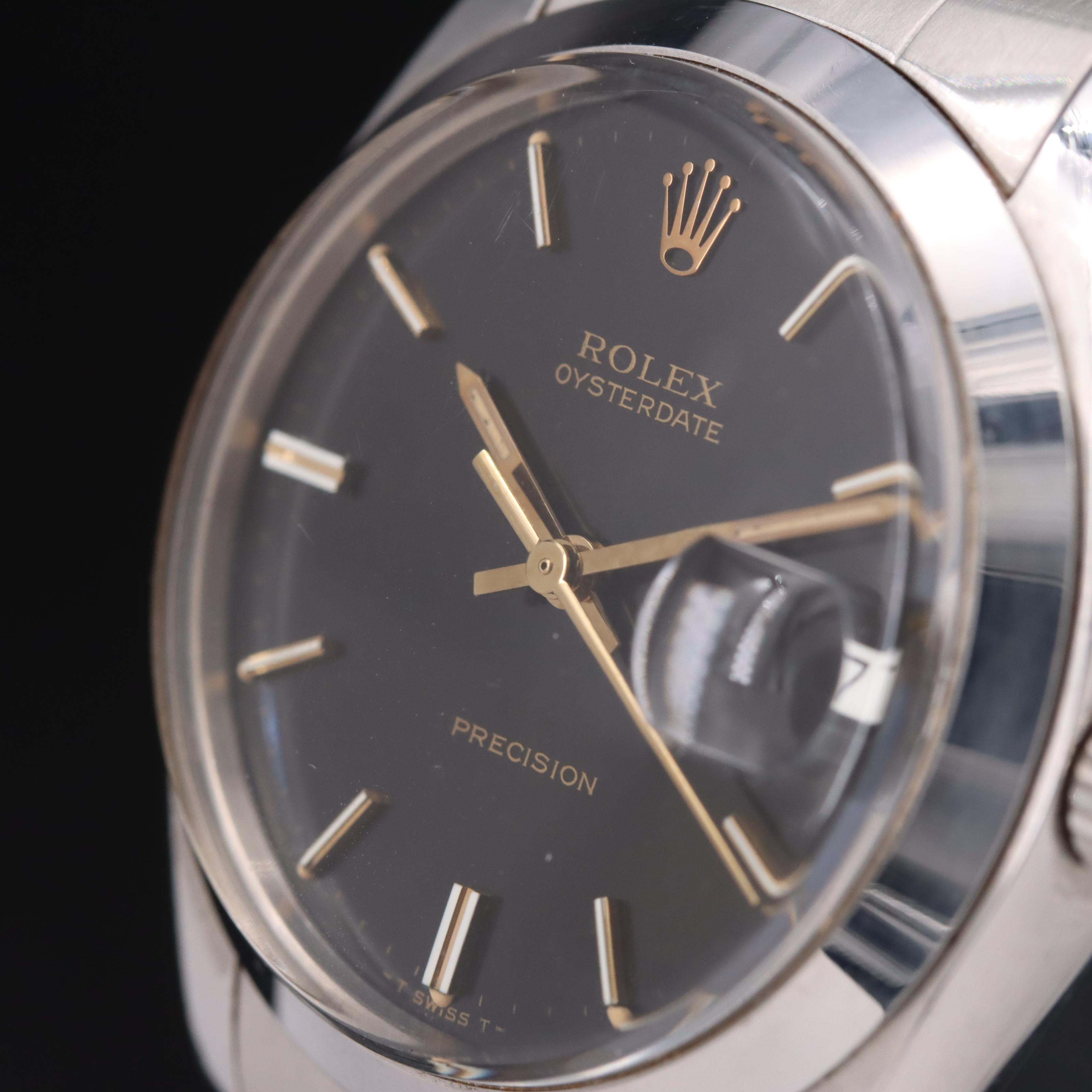 1981 Rolex Oysterdate Precision Hand-Wind Stainless Steel Watch