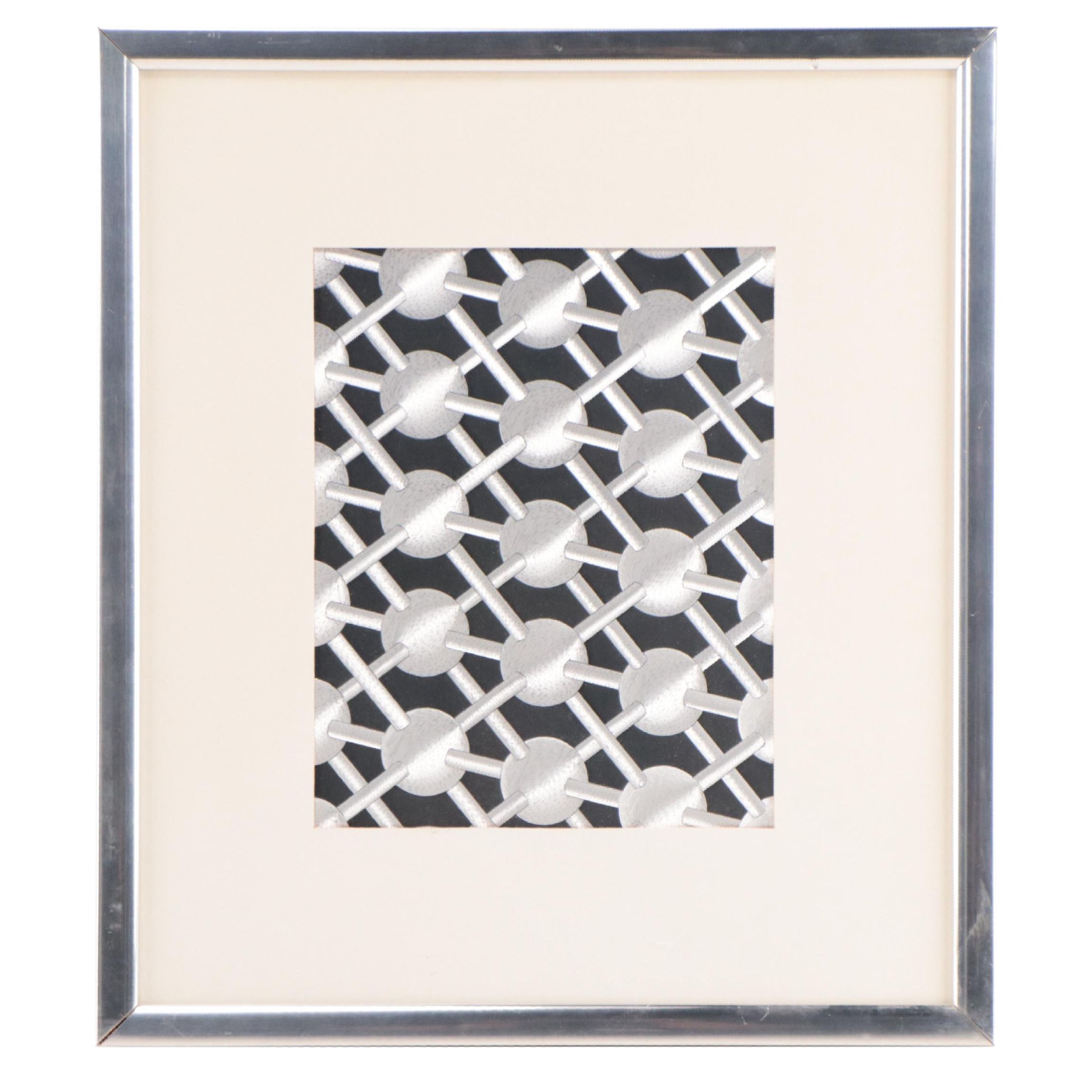 Op Art Metal Leaf Cut Out Composition