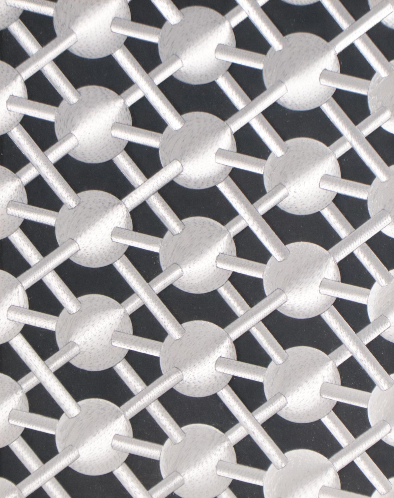 Op Art Metal Leaf Cut Out Composition