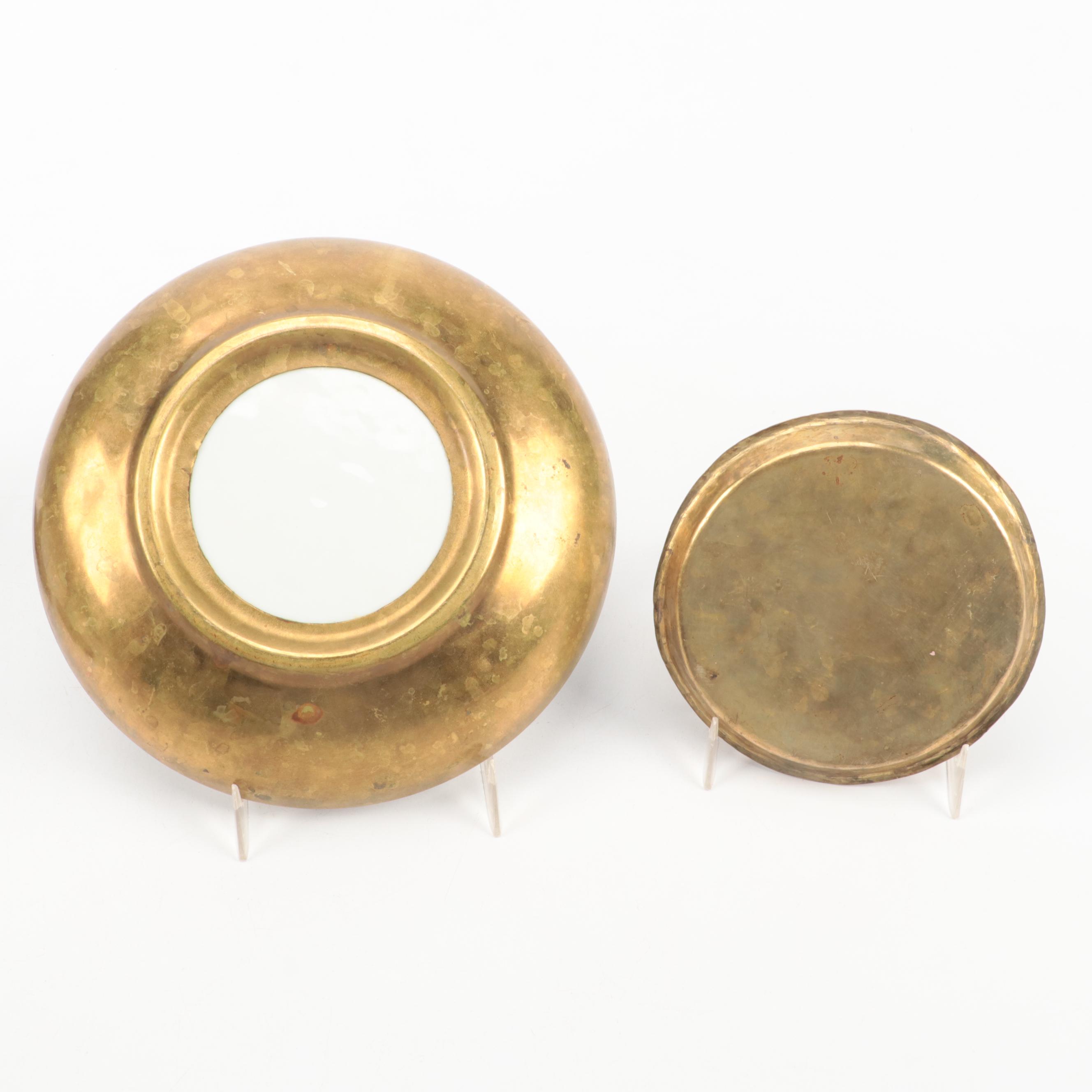 Chinese Koi Fish Brass Bookends, Additus Brass Candlesticks, and More