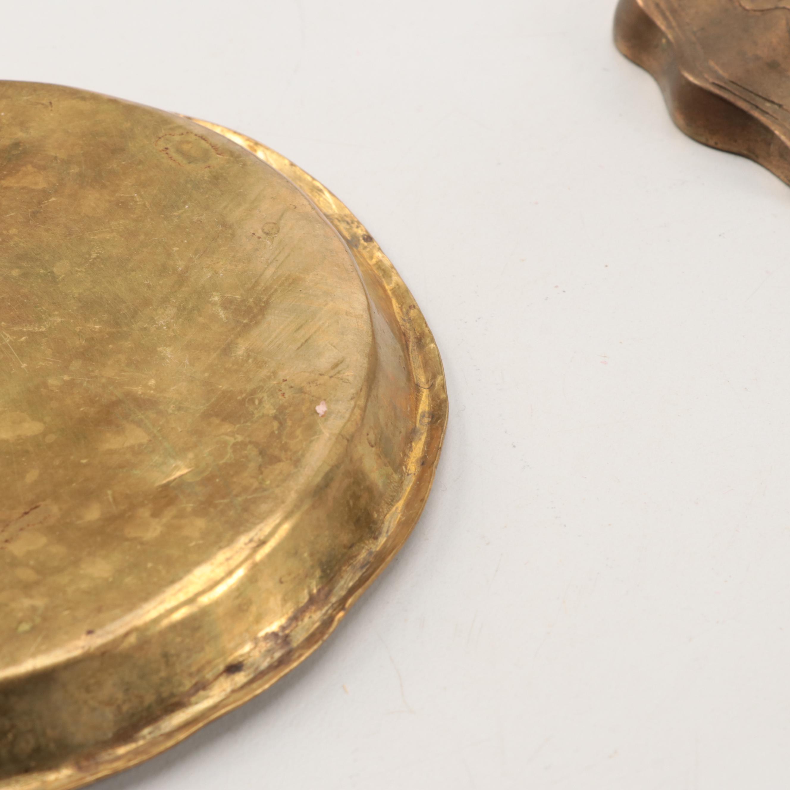 Chinese Koi Fish Brass Bookends, Additus Brass Candlesticks, and More