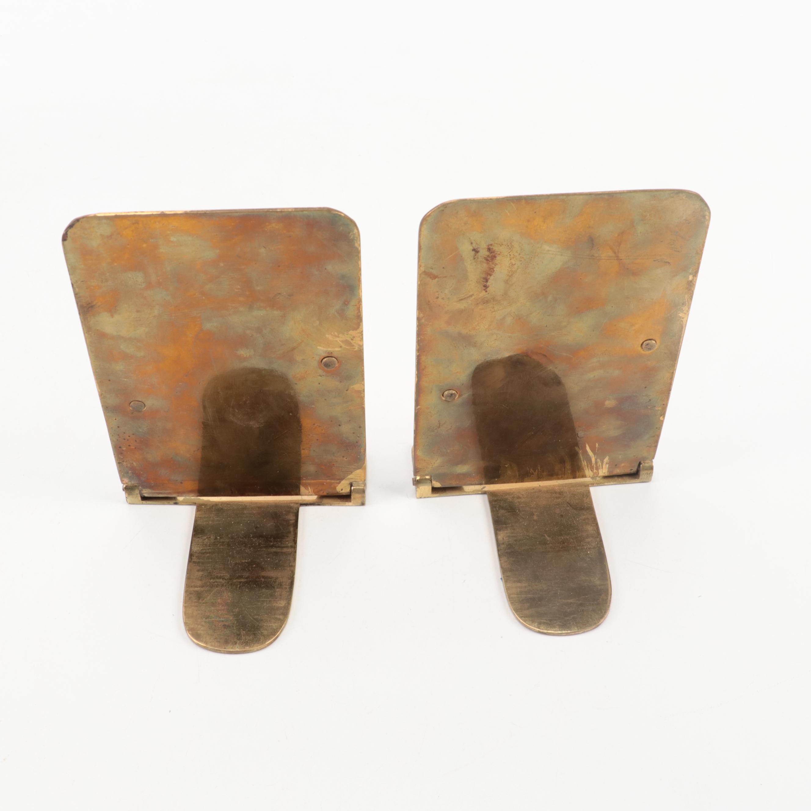 Chinese Koi Fish Brass Bookends, Additus Brass Candlesticks, and More