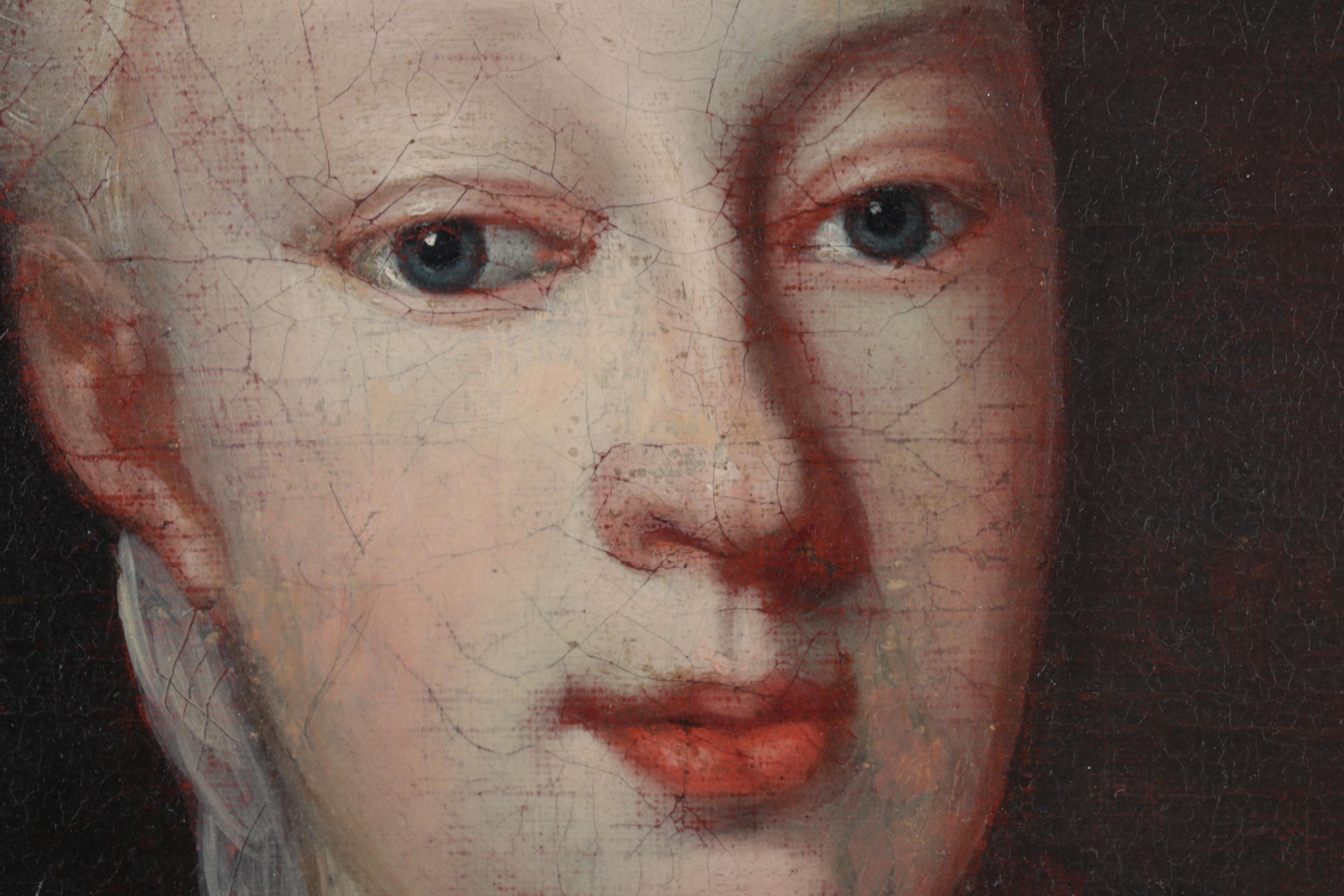 Copy Portrait Oil Painting After Jean Raoux, Circa 1932