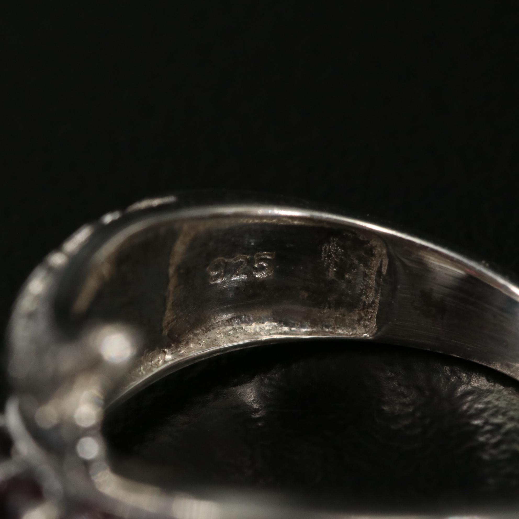 Sterling Rhodolite Garnet Bypass Ring