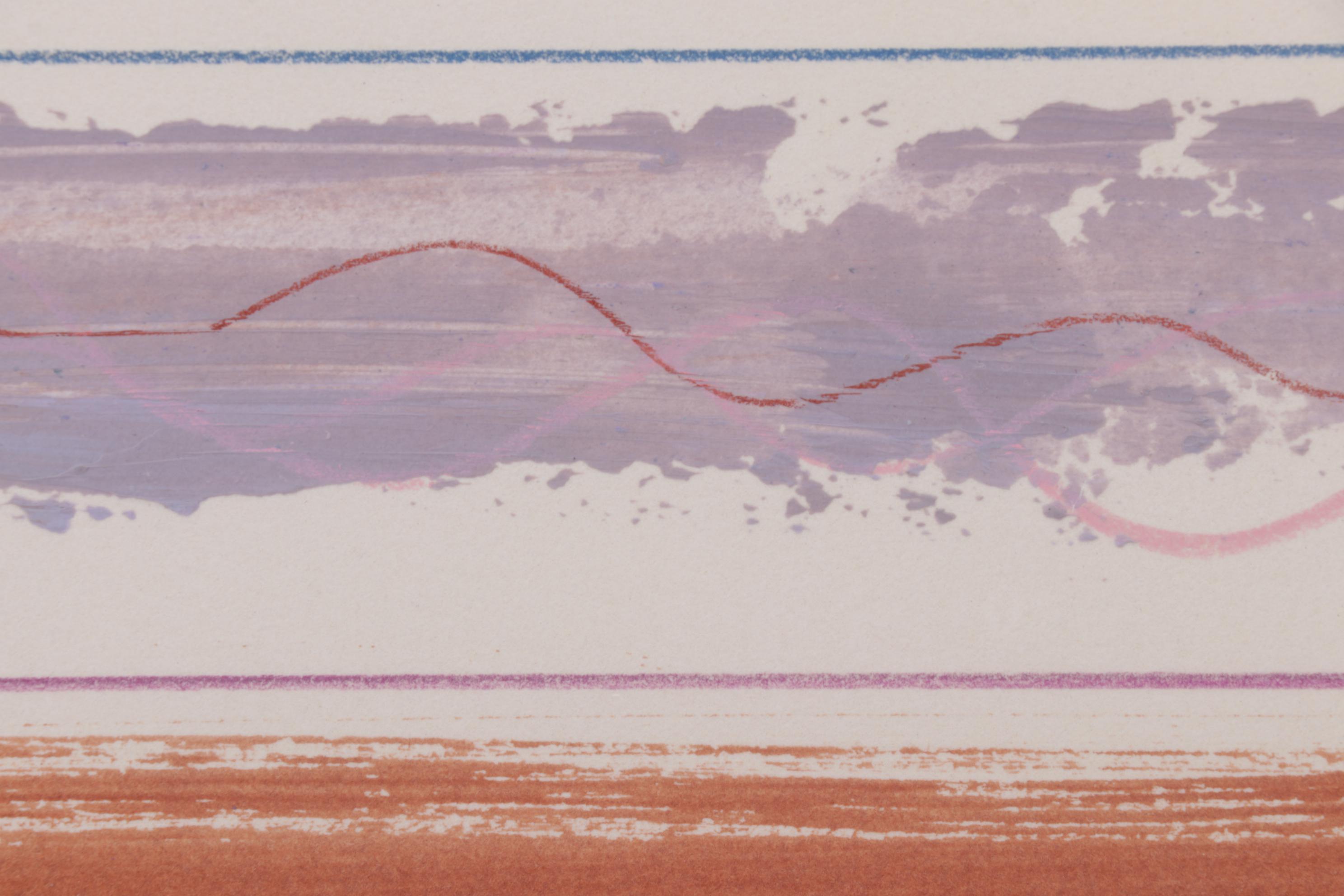 Enrico Embroli "Concerto" Series Embellished Color Lithograph, Late 20th Century