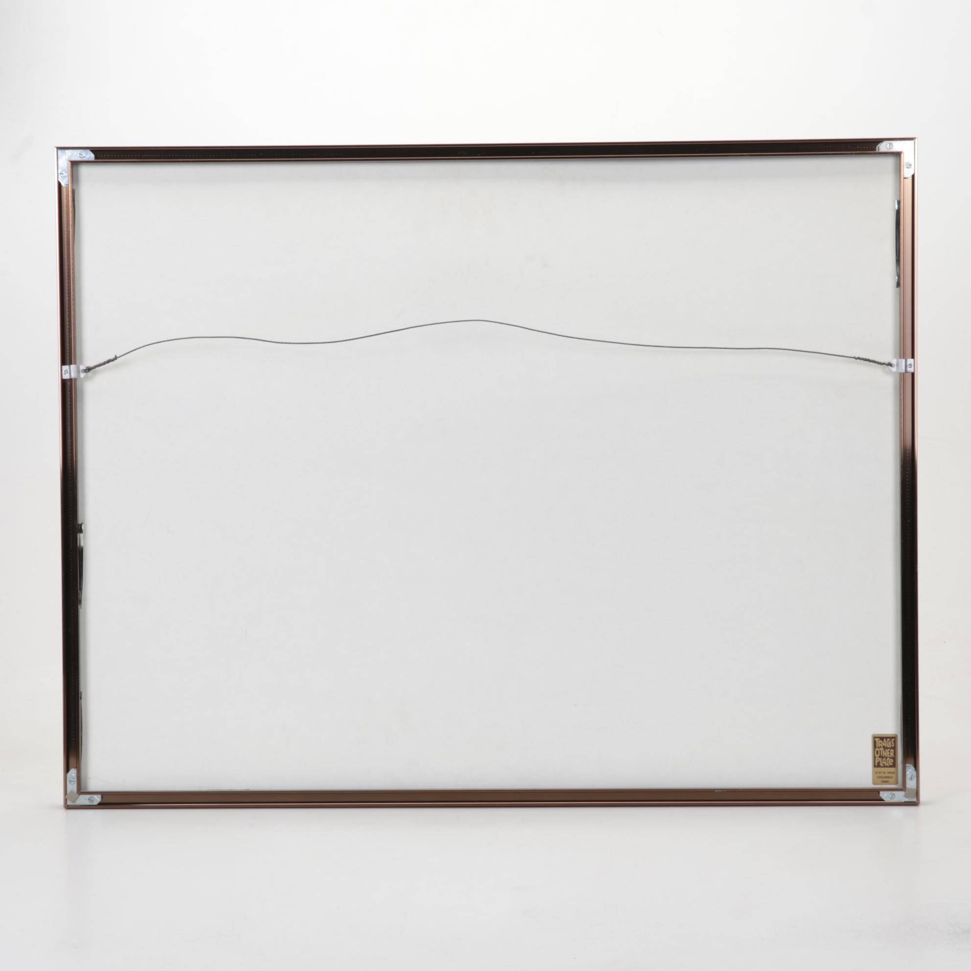 Enrico Embroli "Concerto" Series Embellished Color Lithograph, Late 20th Century