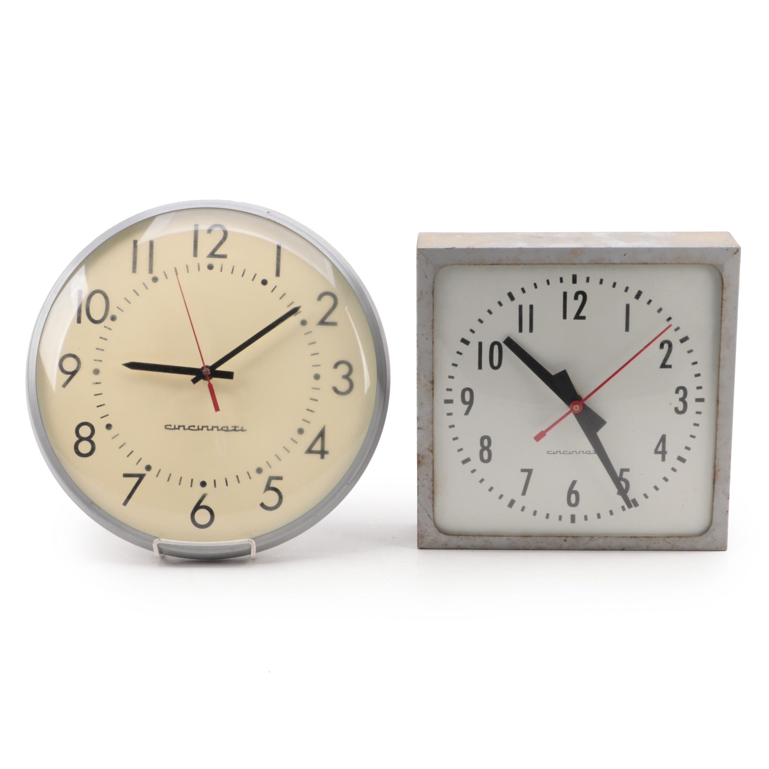 Cincinnati Time Recorder Co. Secondary Wall Clocks
