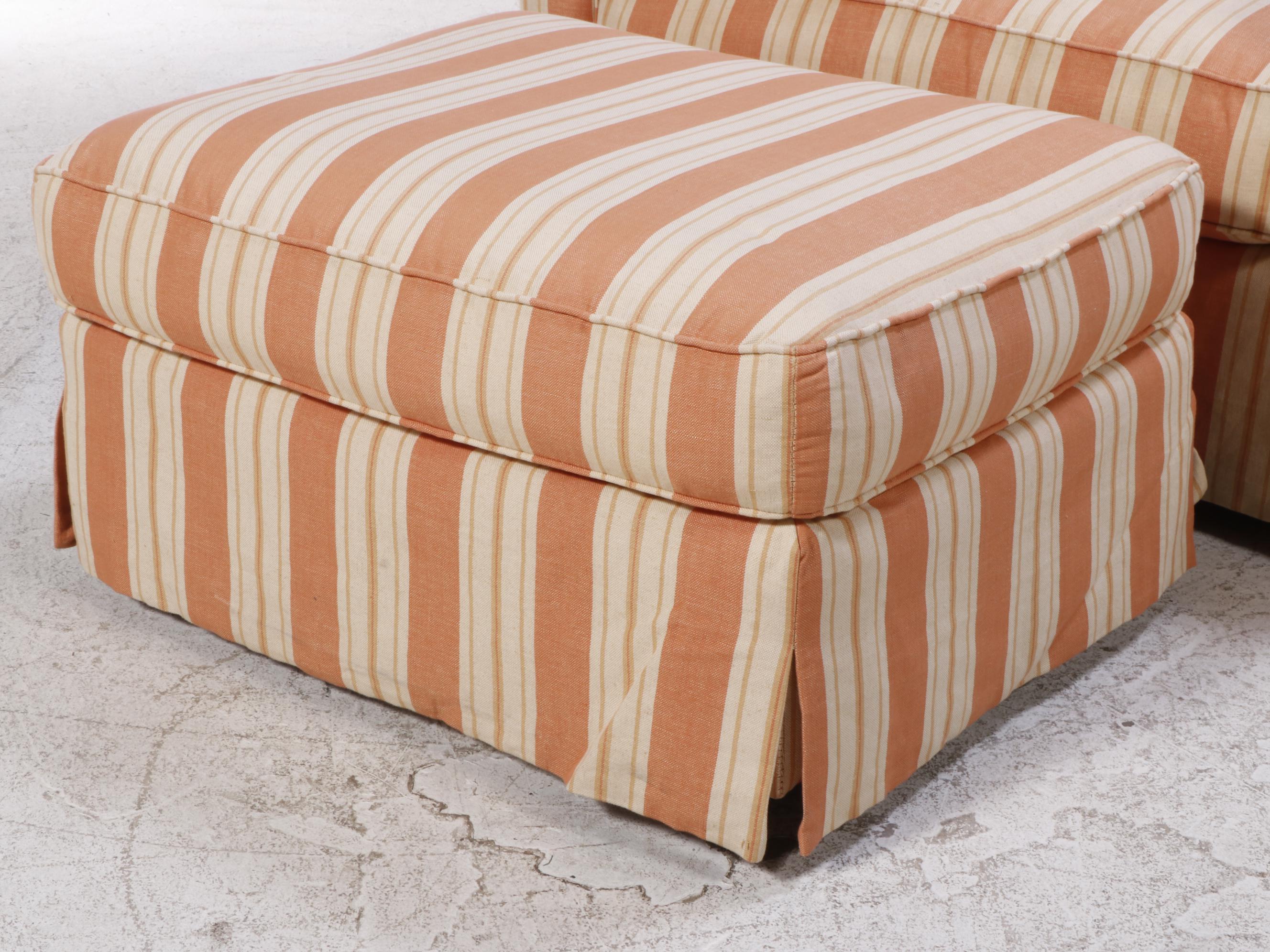 Macy's "Modern Concepts" Custom-Upholstered Chair-and-a-Half with Ottoman