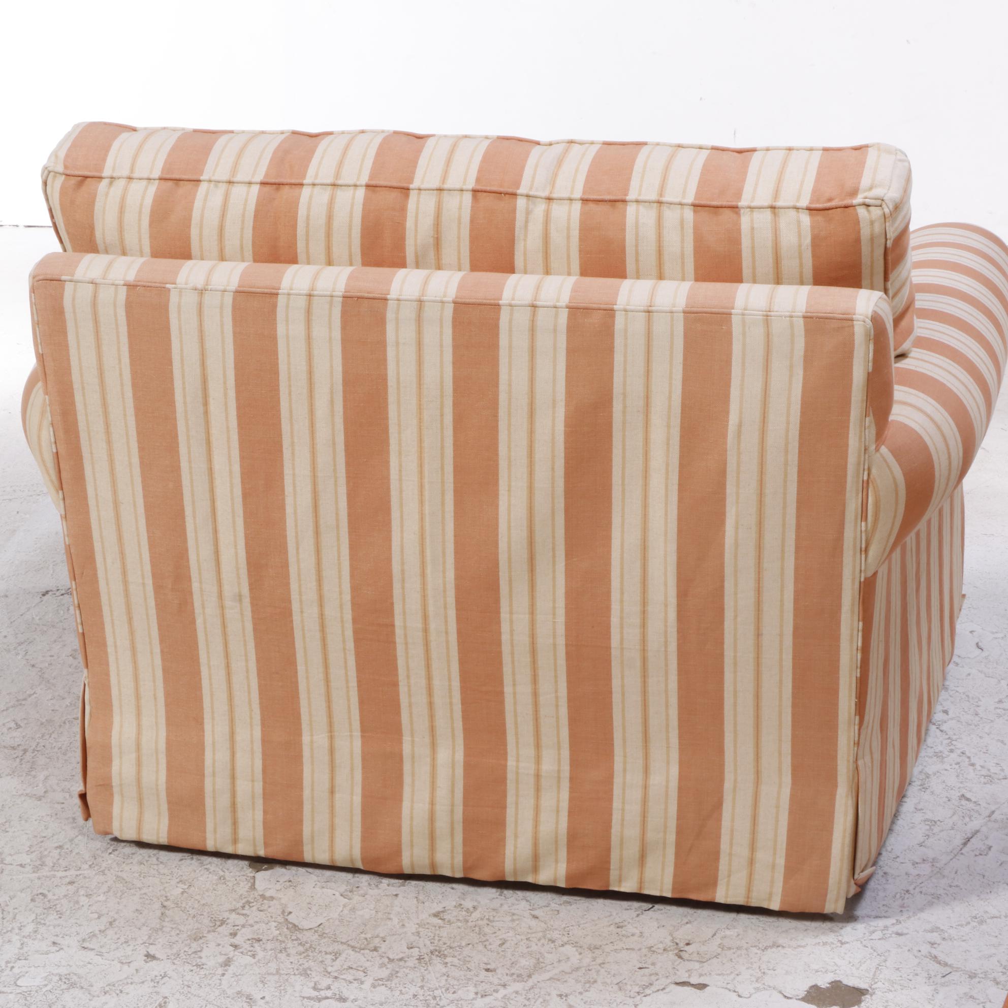 Macy's "Modern Concepts" Custom-Upholstered Chair-and-a-Half with Ottoman