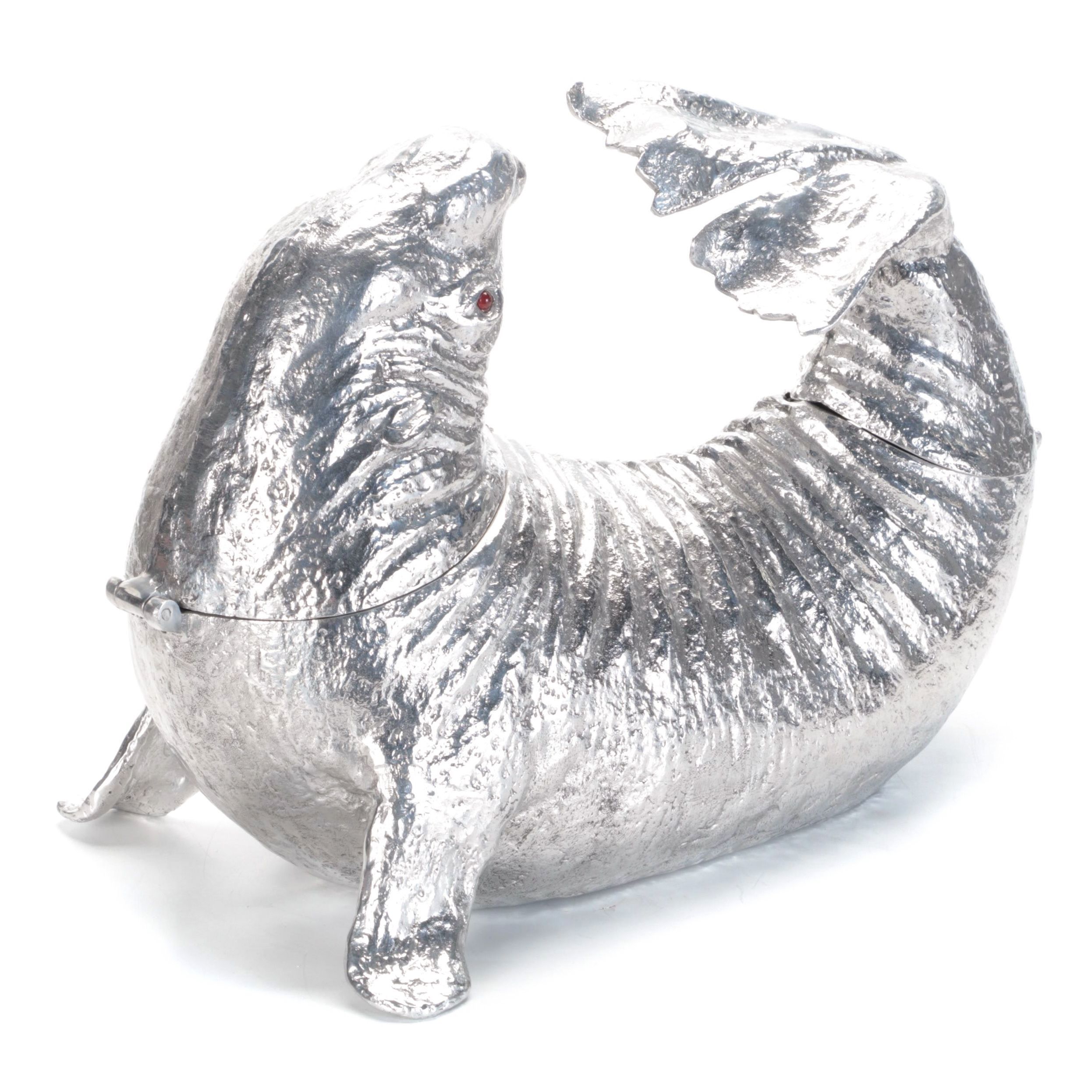 Arthur Court Cast Aluminum Sea Lion Ice Bucket, 2001