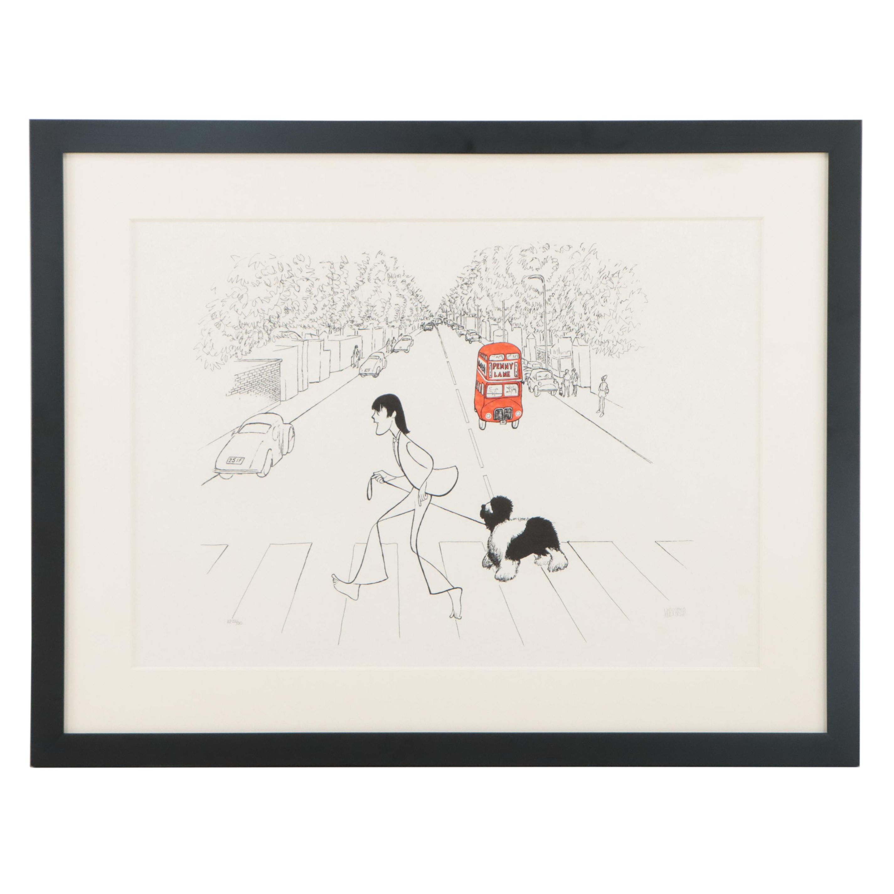 Albert Hirschfeld Lithograph "Paul McCartney," 2001