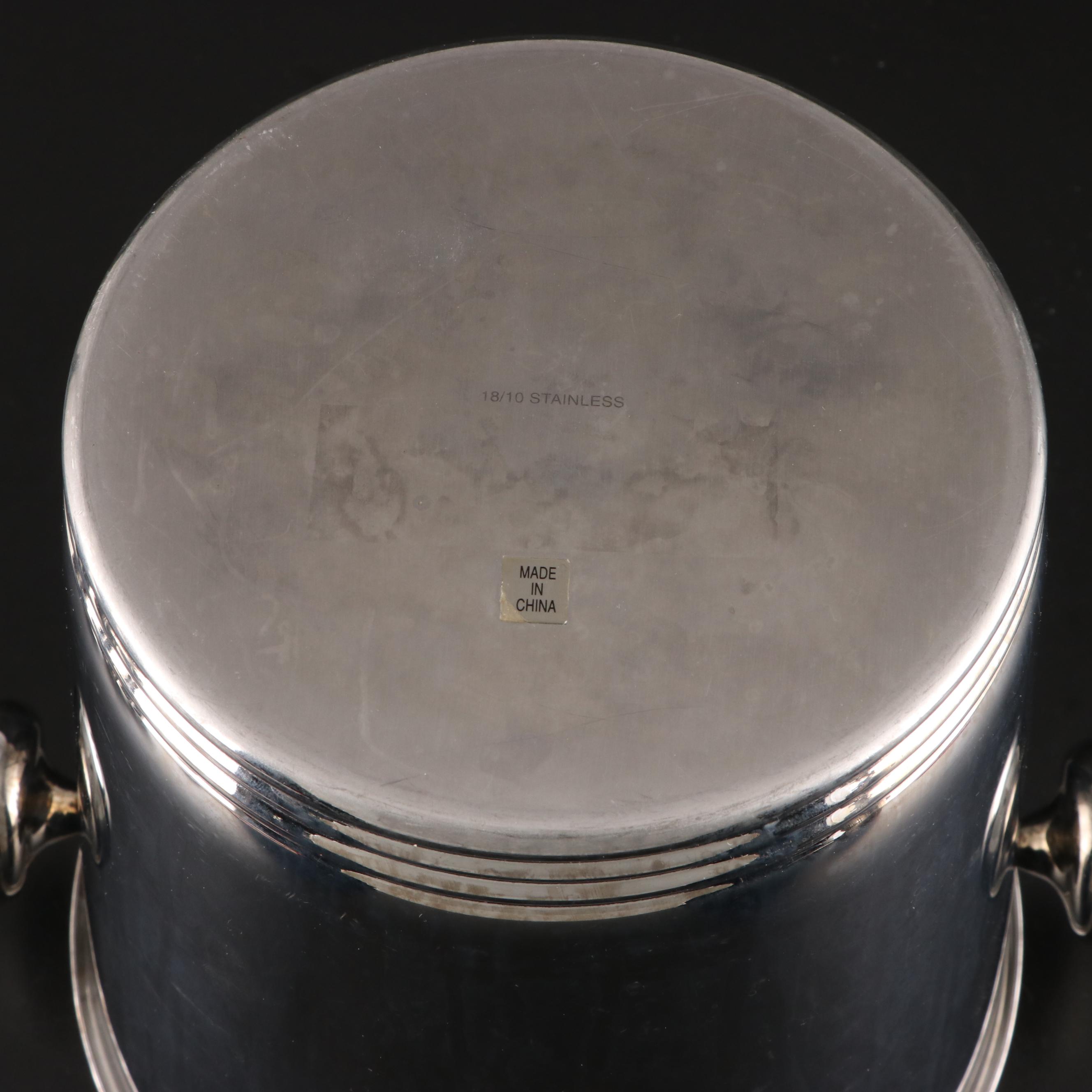 Godinger Silver Plate Bottle with Other Ice Bucket and Cocktail Shakers