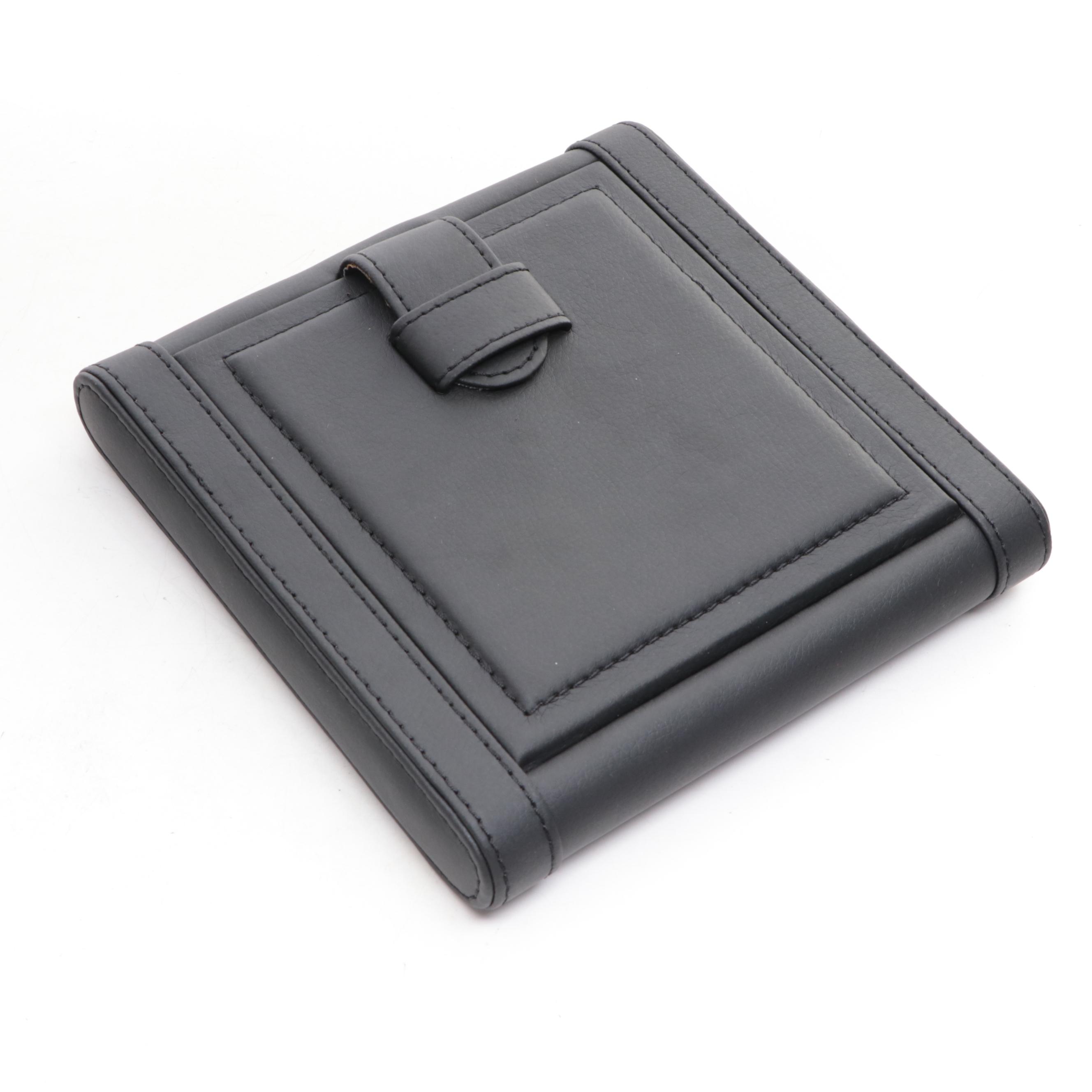 Leather Electric Rotating Watch Display Case with Holder