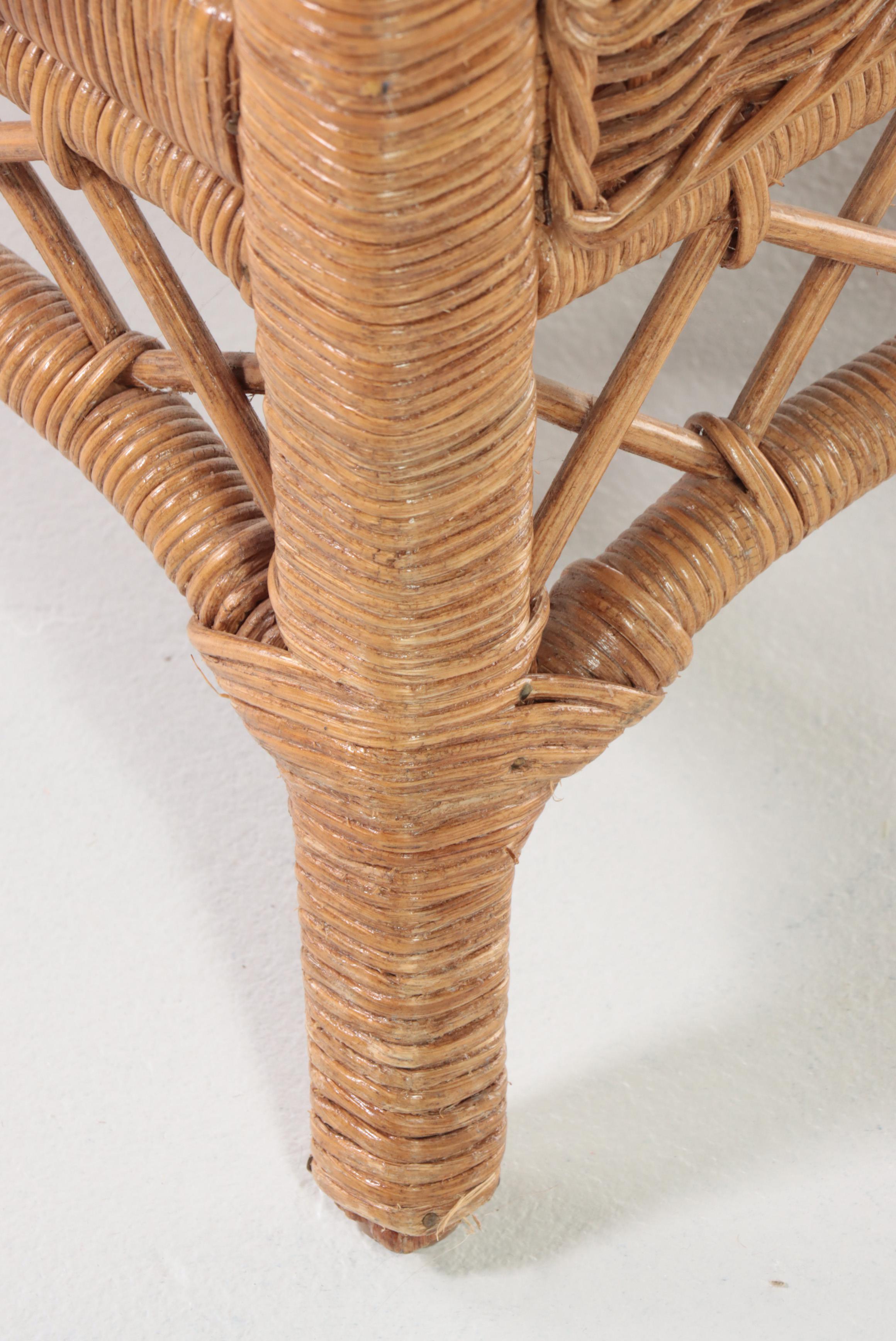 Lexington/Henry Link Cherrywood and Wicker Five-Drawer Chest