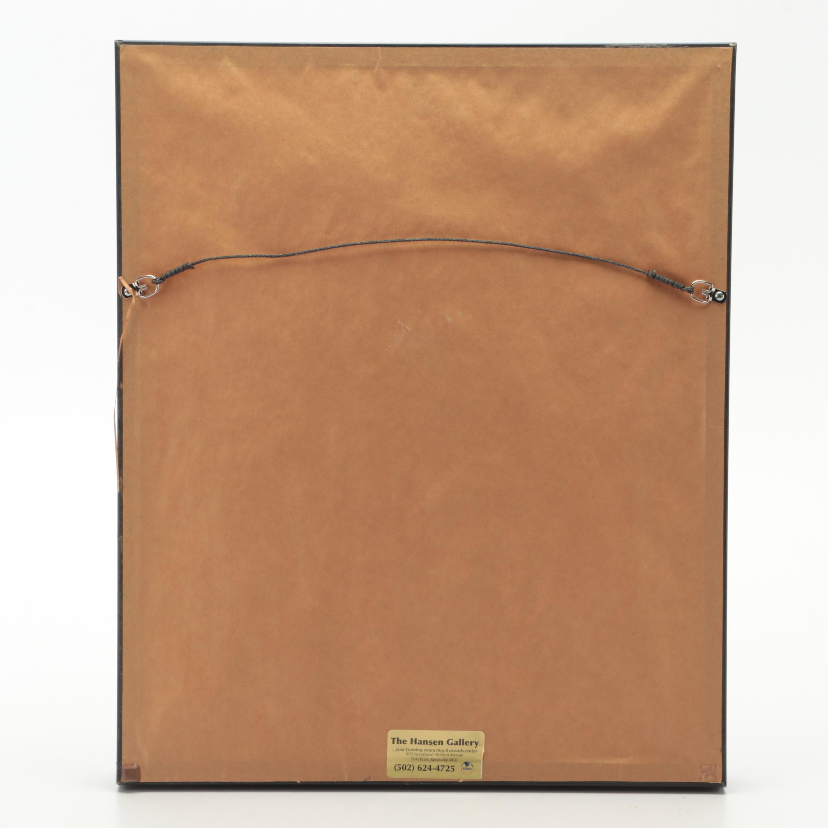 Task Force Band of Brothers American Flag in Matted and Framed Display