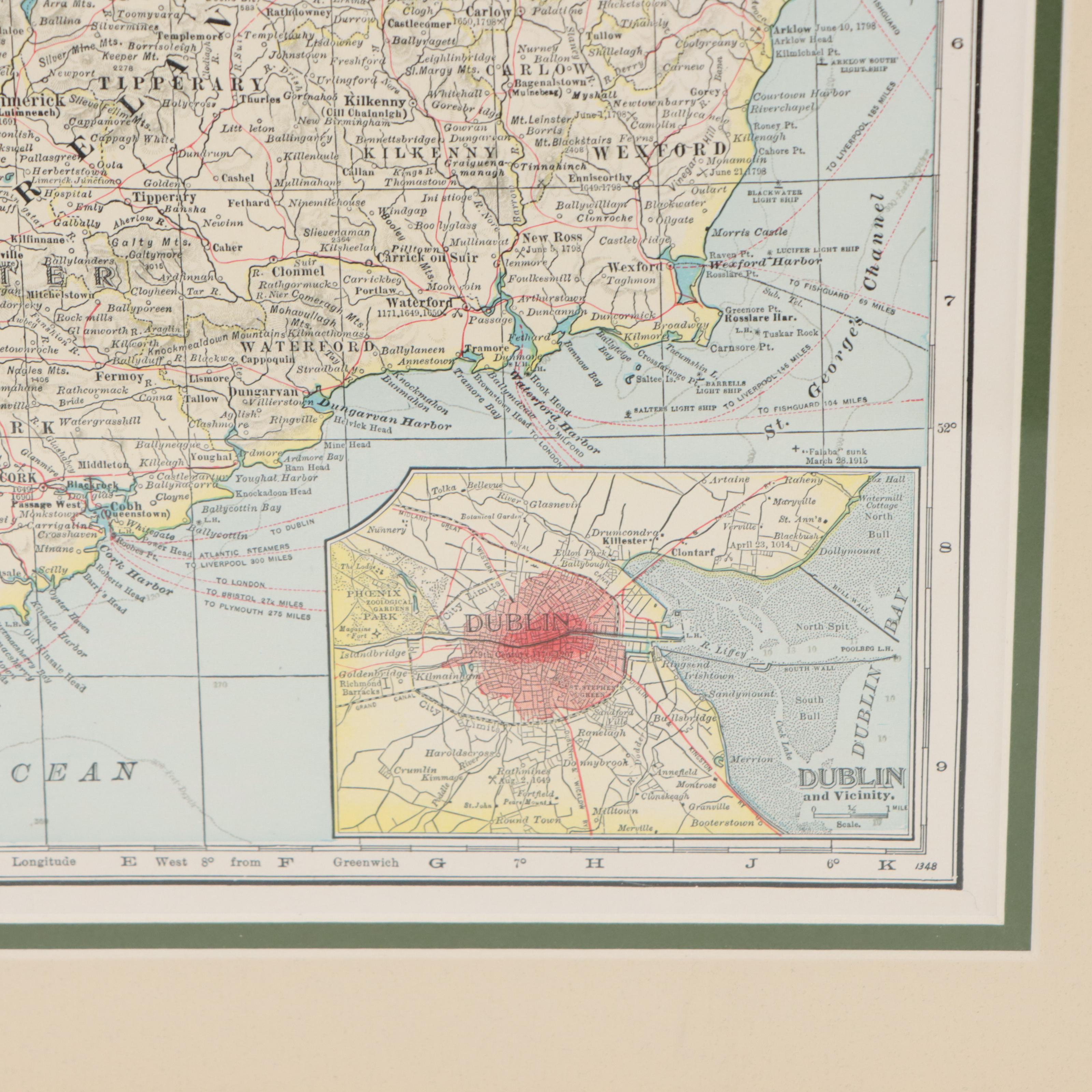 C.S. Hammond & Co. Map "Ireland," Early 20th Century