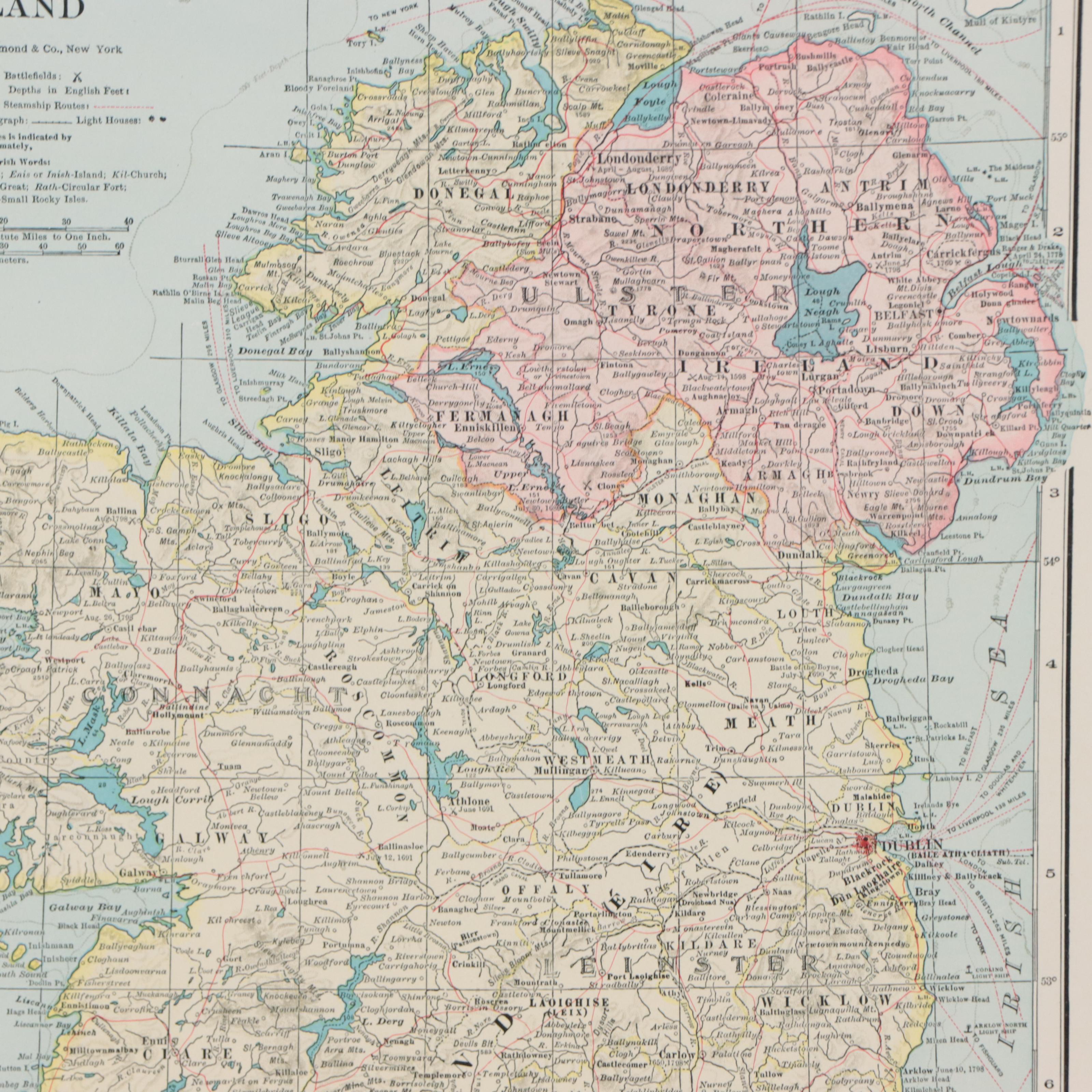 C.S. Hammond & Co. Map "Ireland," Early 20th Century