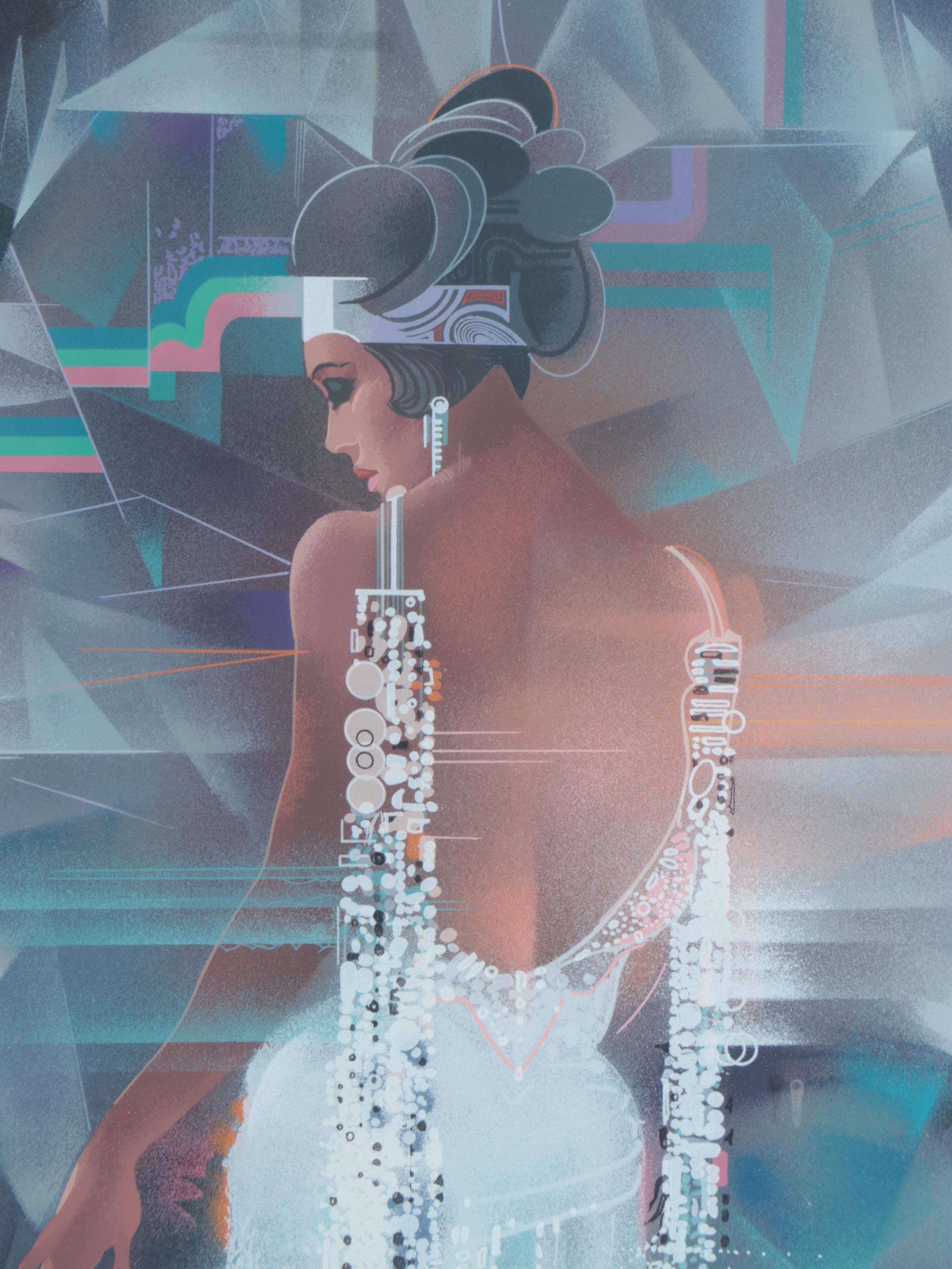 Robert Peak Serigraph "White Lady," 1987