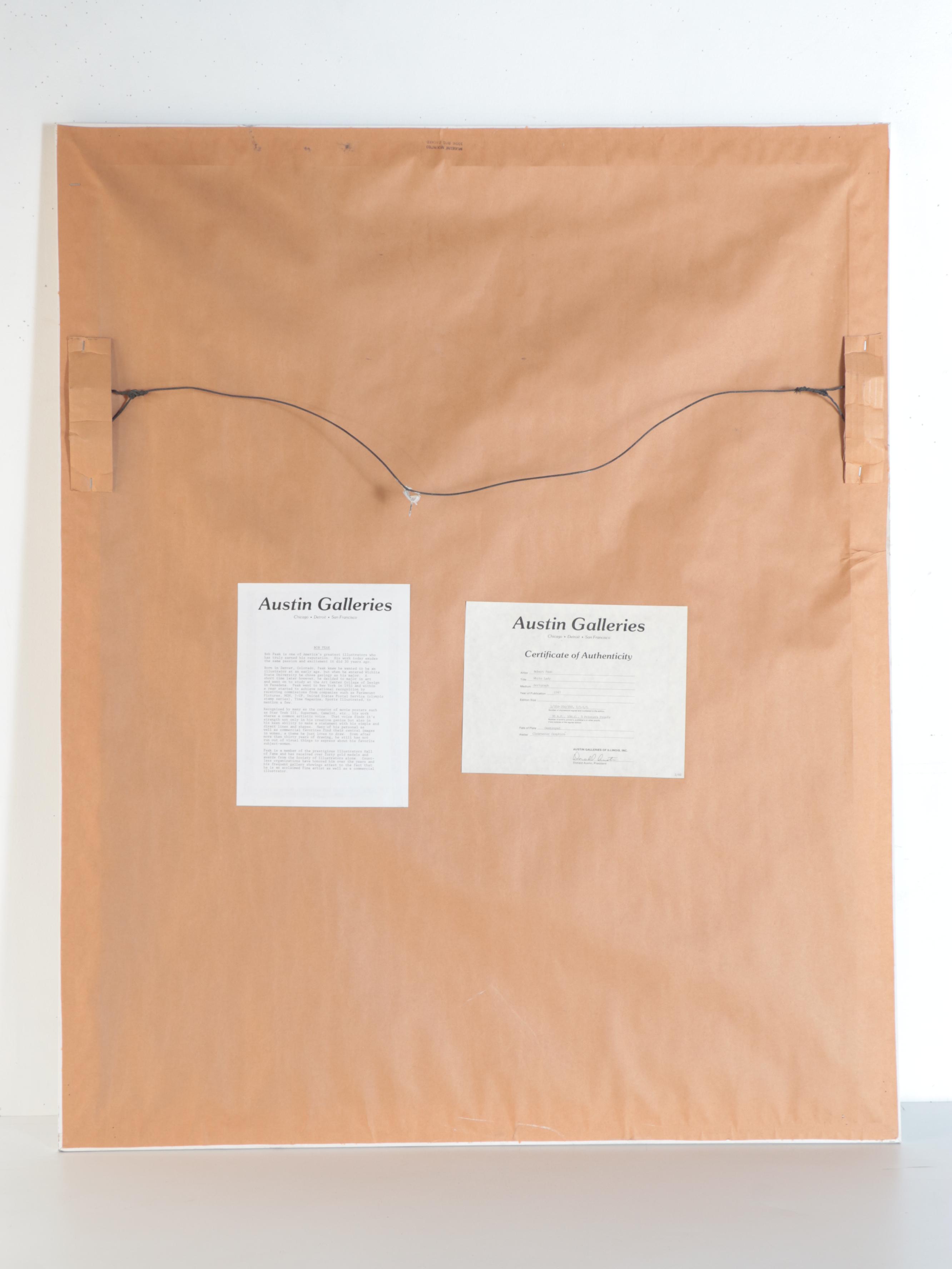 Robert Peak Serigraph "White Lady," 1987