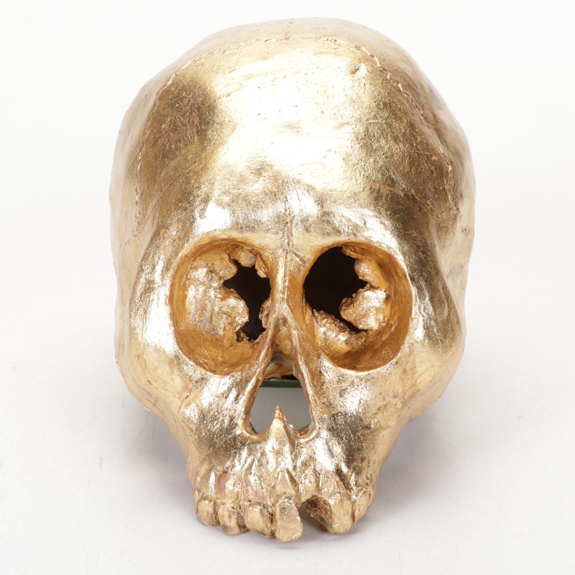 Composite Skull Replica Sculpture, Late 20th Century