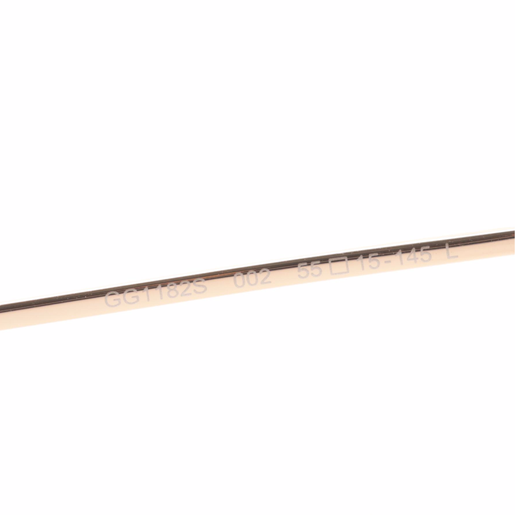 Gucci GG1182S Gold and Brown Geometric Sunglasses with Case