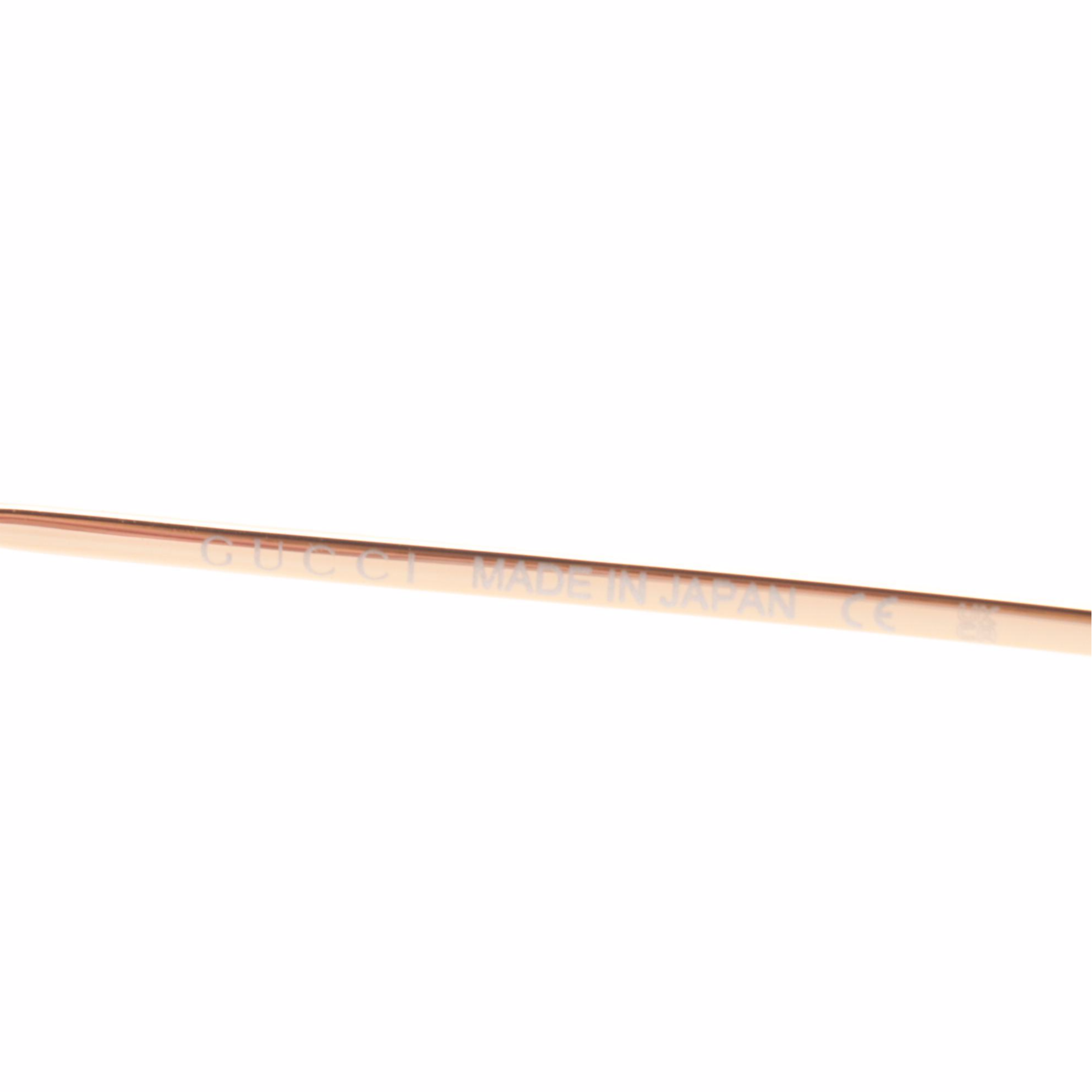 Gucci GG1182S Gold and Brown Geometric Sunglasses with Case