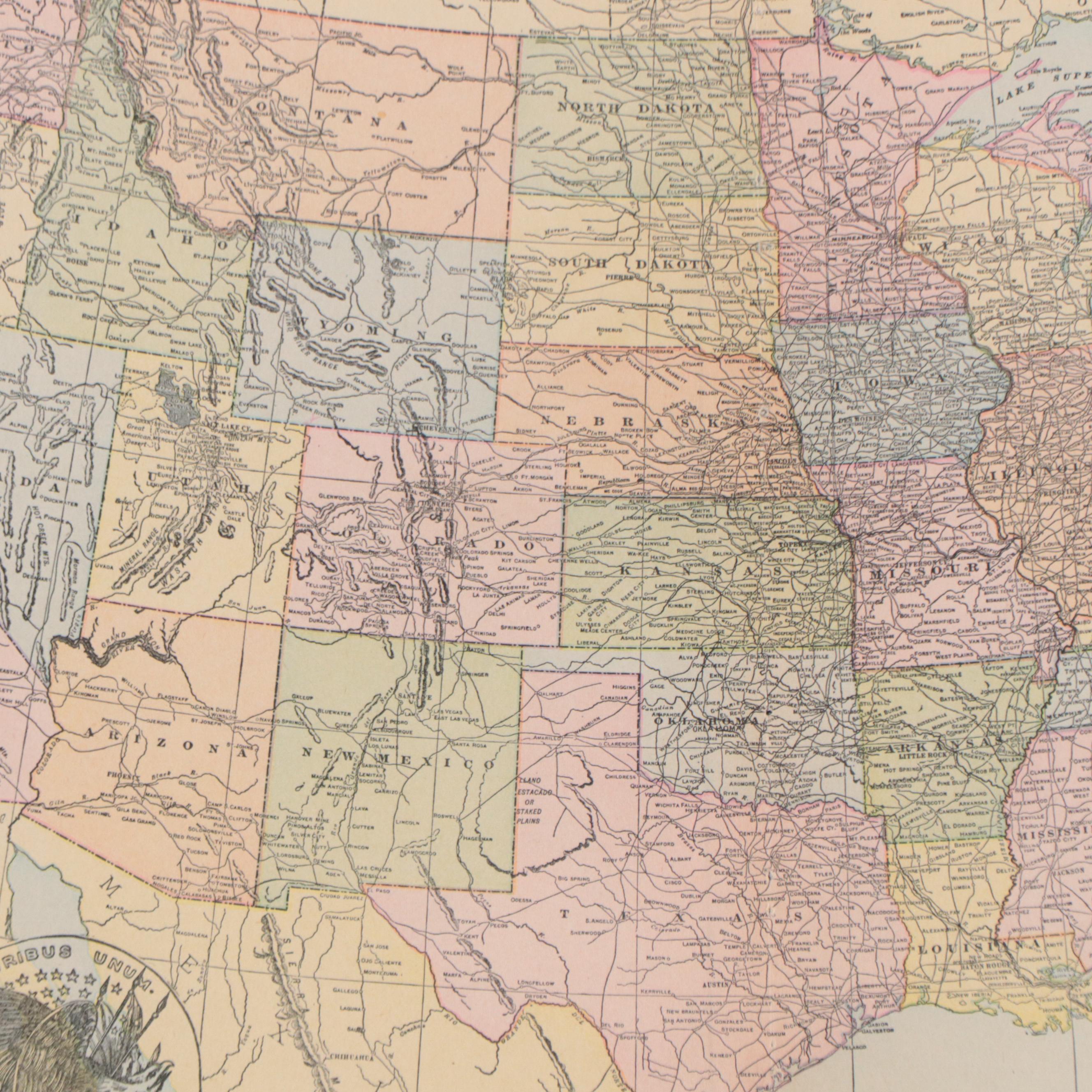 The Geographical Publishing Co. Map "United States," Early 20th Century