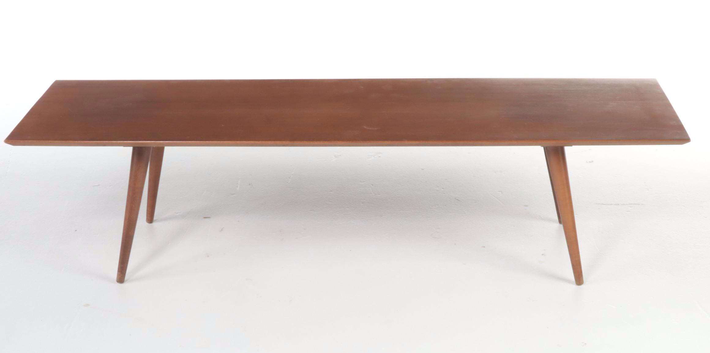 Mid Century Modern Walnut-Finish Low Table