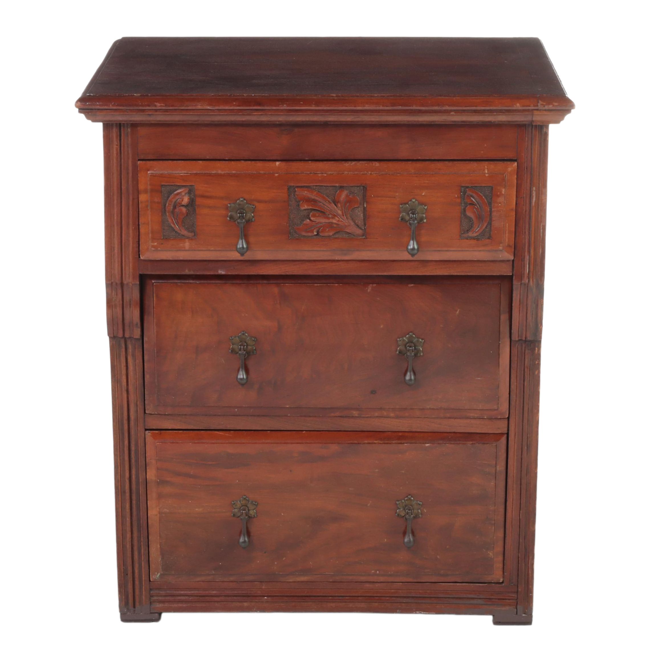 Victorian Walnut Chest of Drawers, Late 19th Century