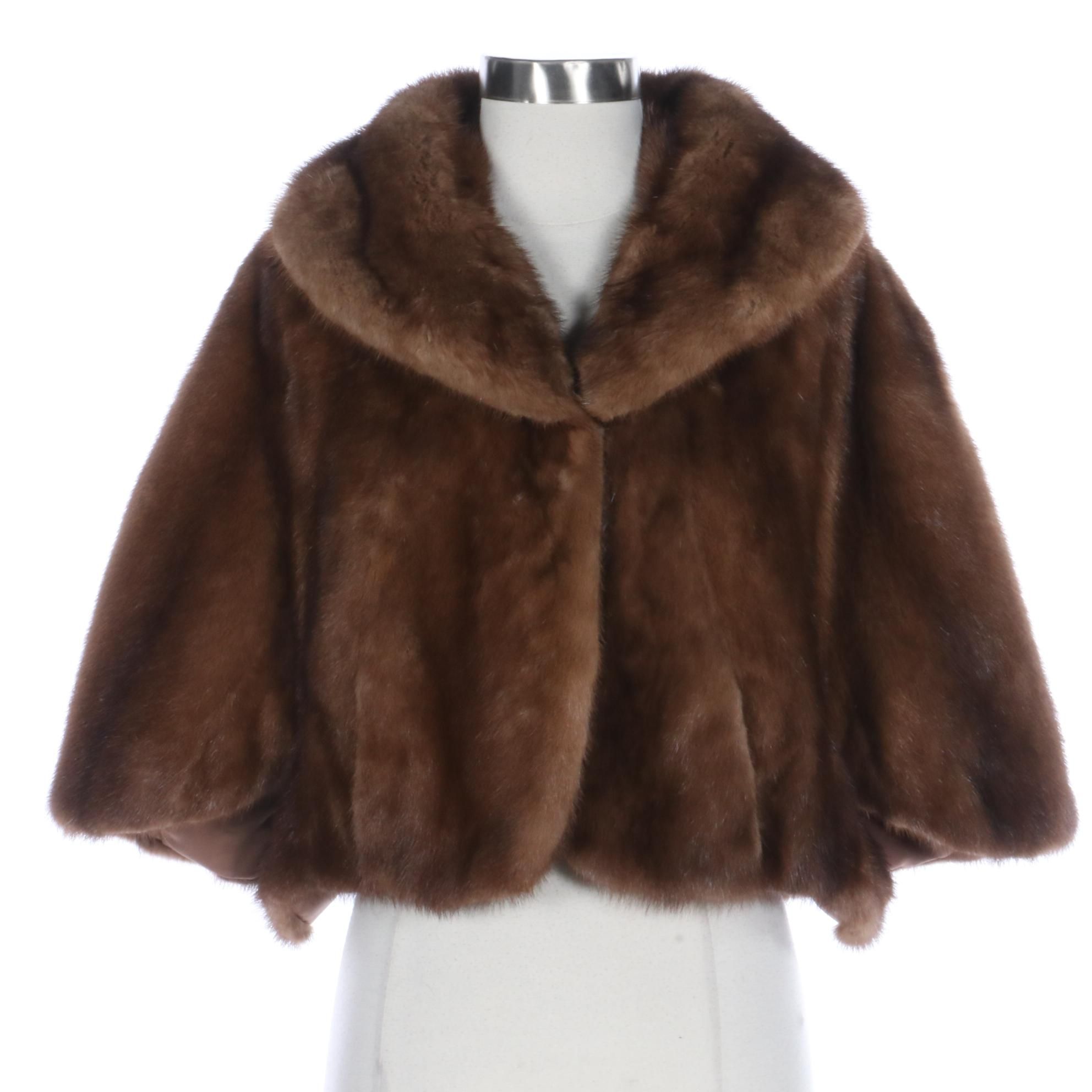 Mink Fur Capelet with Shawl Collar from Pogue's EBTH