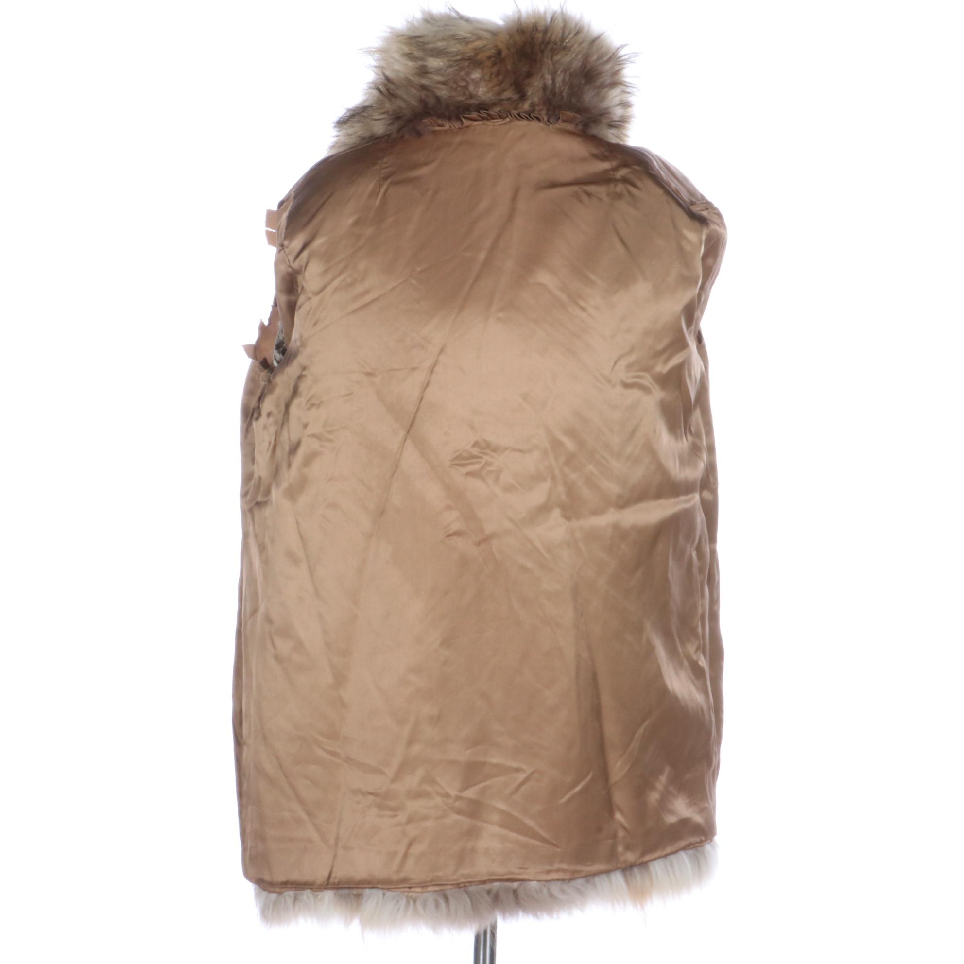 Tanuki Fur Shawl Collar Coat