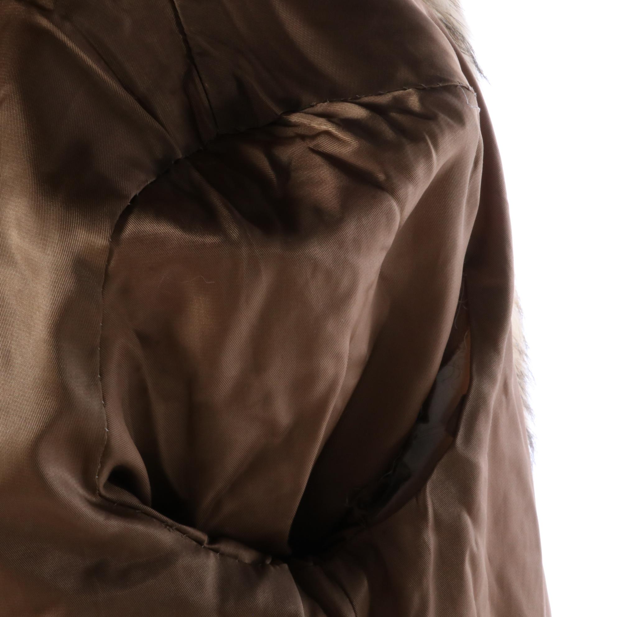 Tanuki Fur Shawl Collar Coat