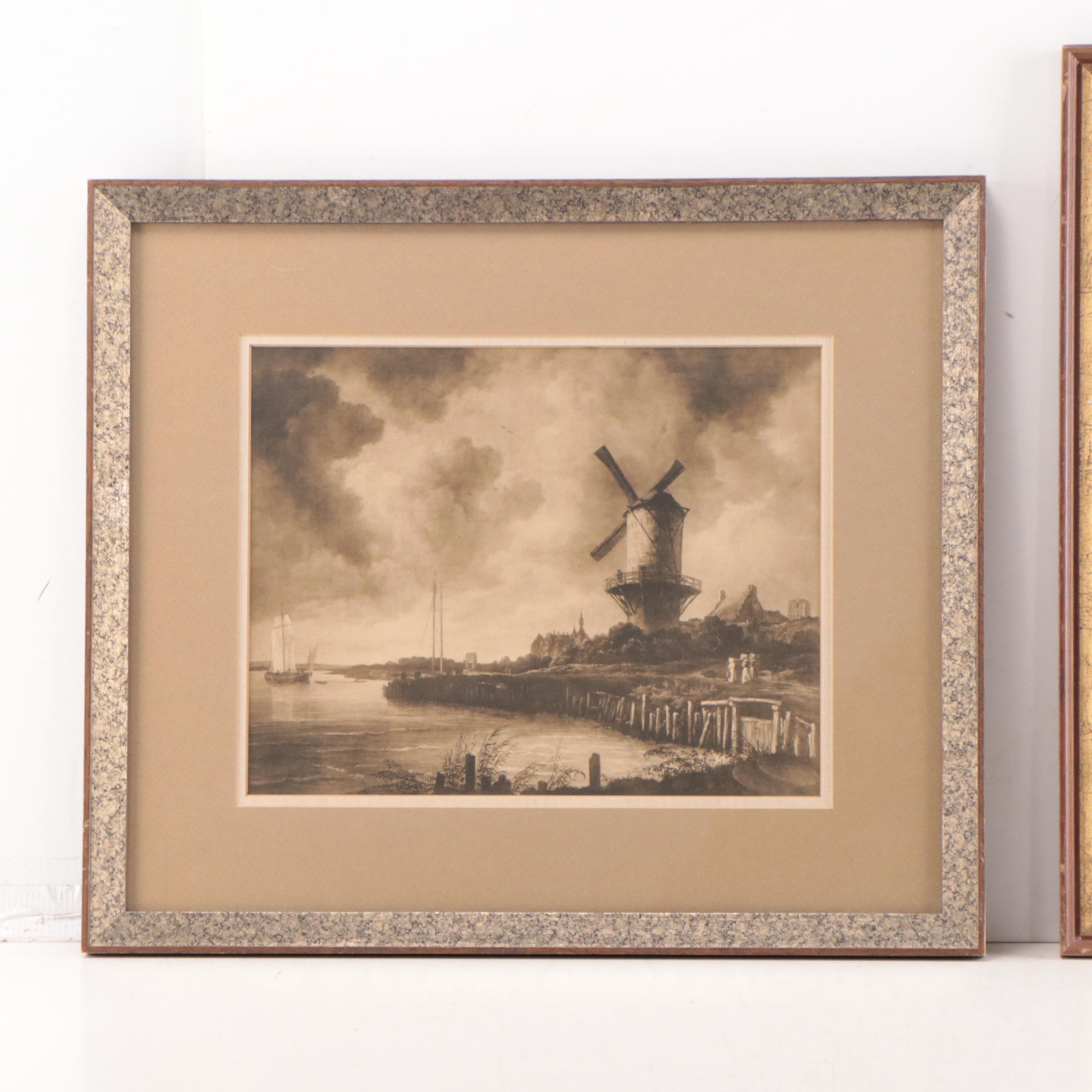 Photomechanical Prints After Jacob van Ruisdael and Guy Riss