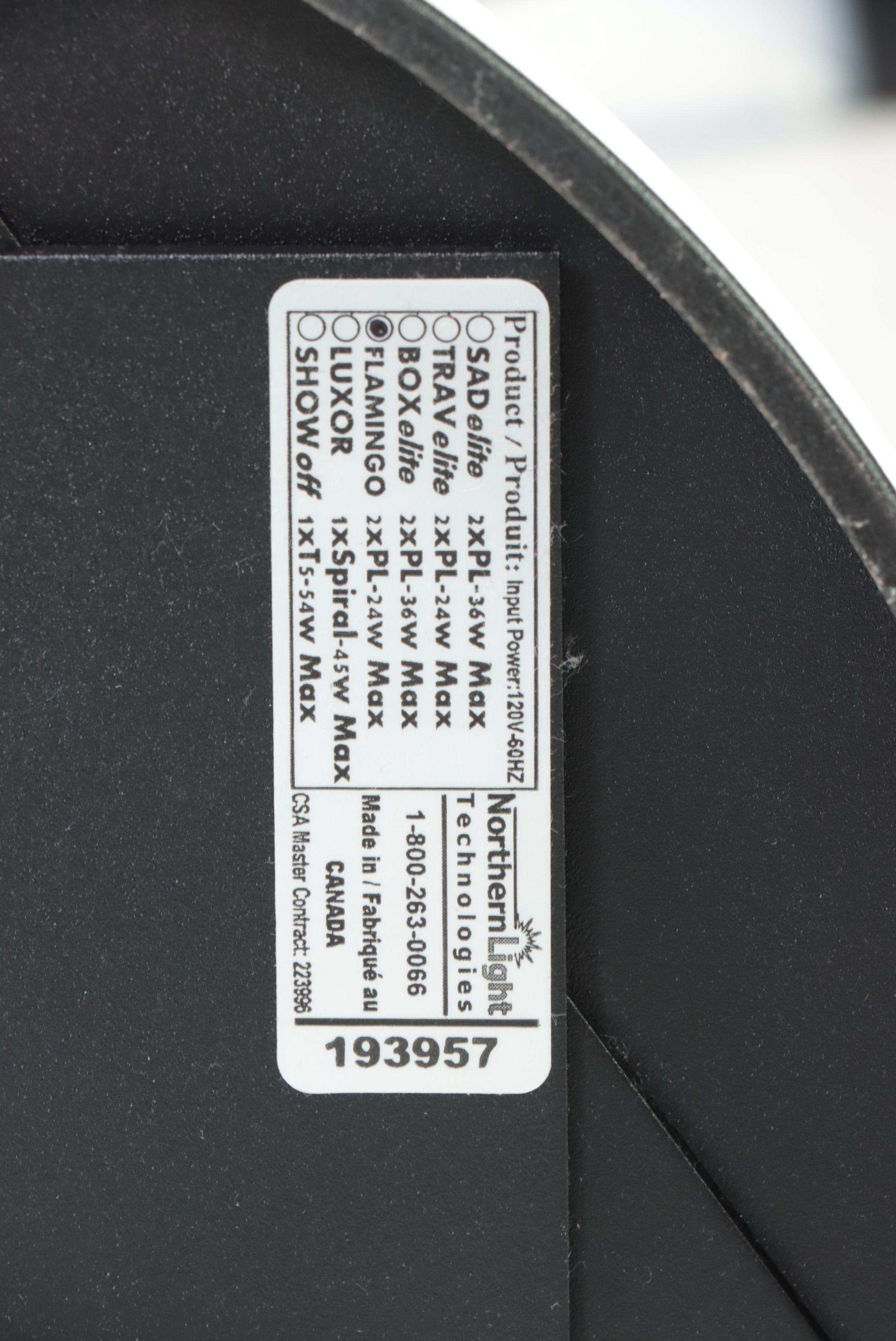 Northern Light Technologies "Flamingo" 10,000 Lux Sun Light Therapy Floor Lamp