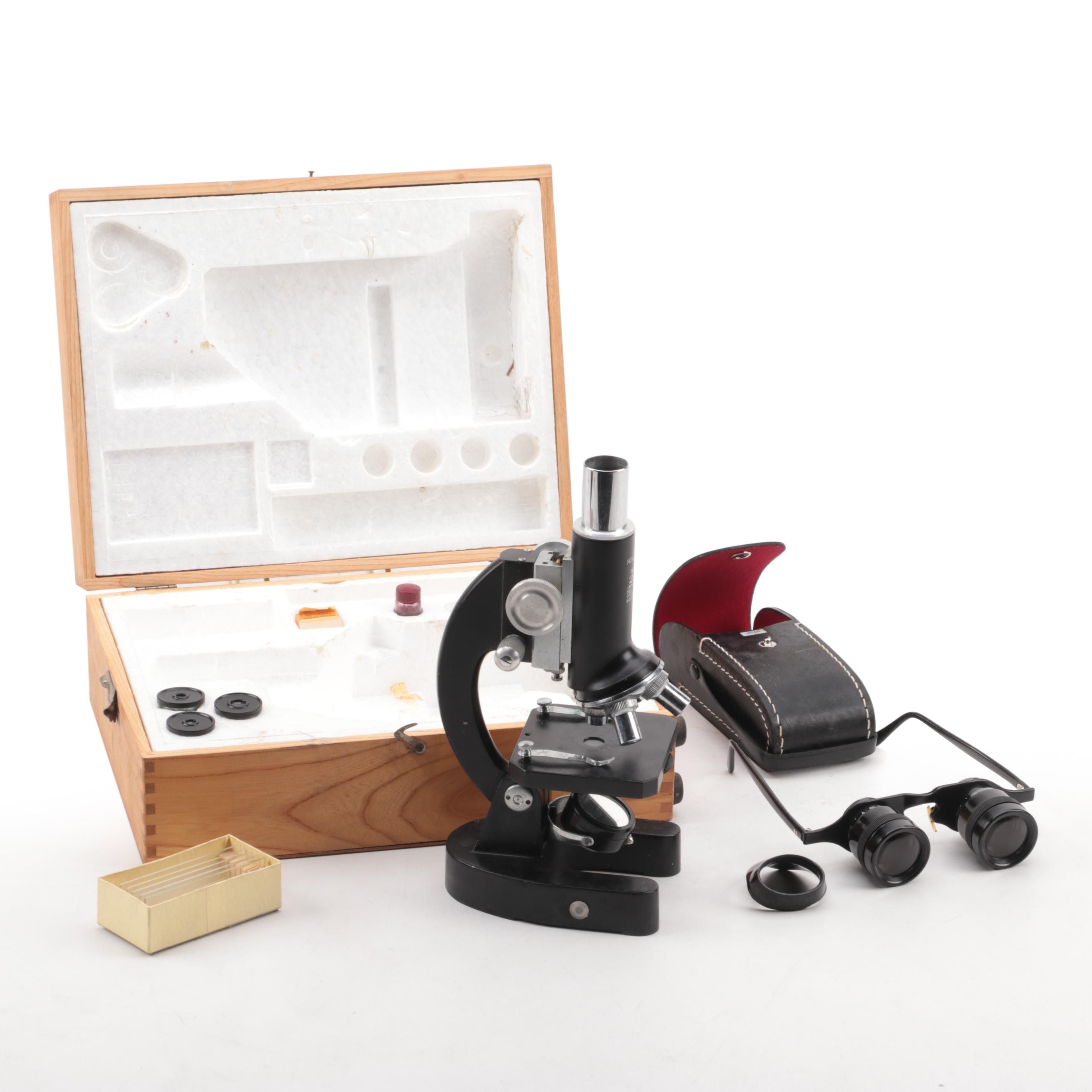 Monolux 1200x Microscope Kit with Magnifying Glasses
