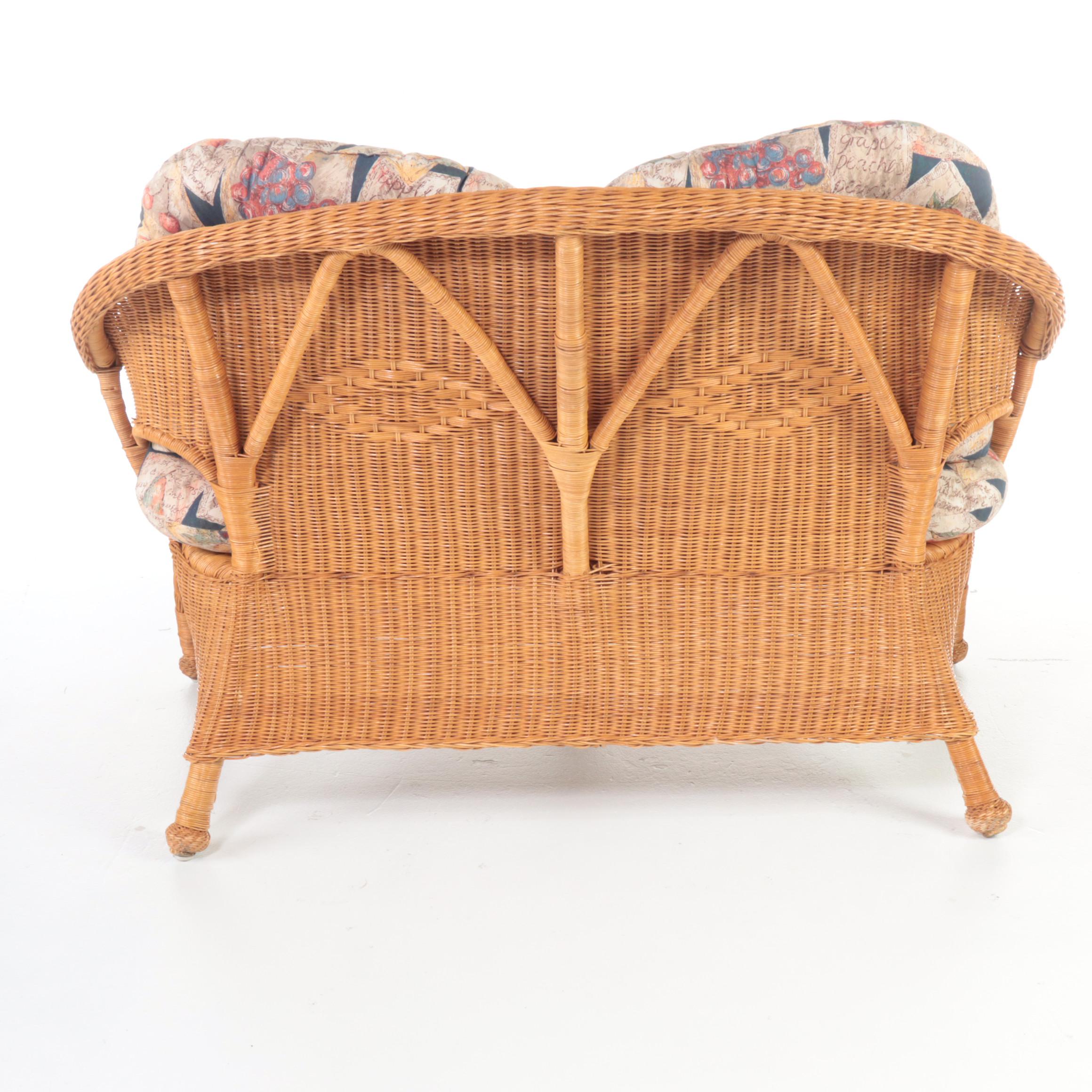 Rattan and Wicker Patio Loveseat