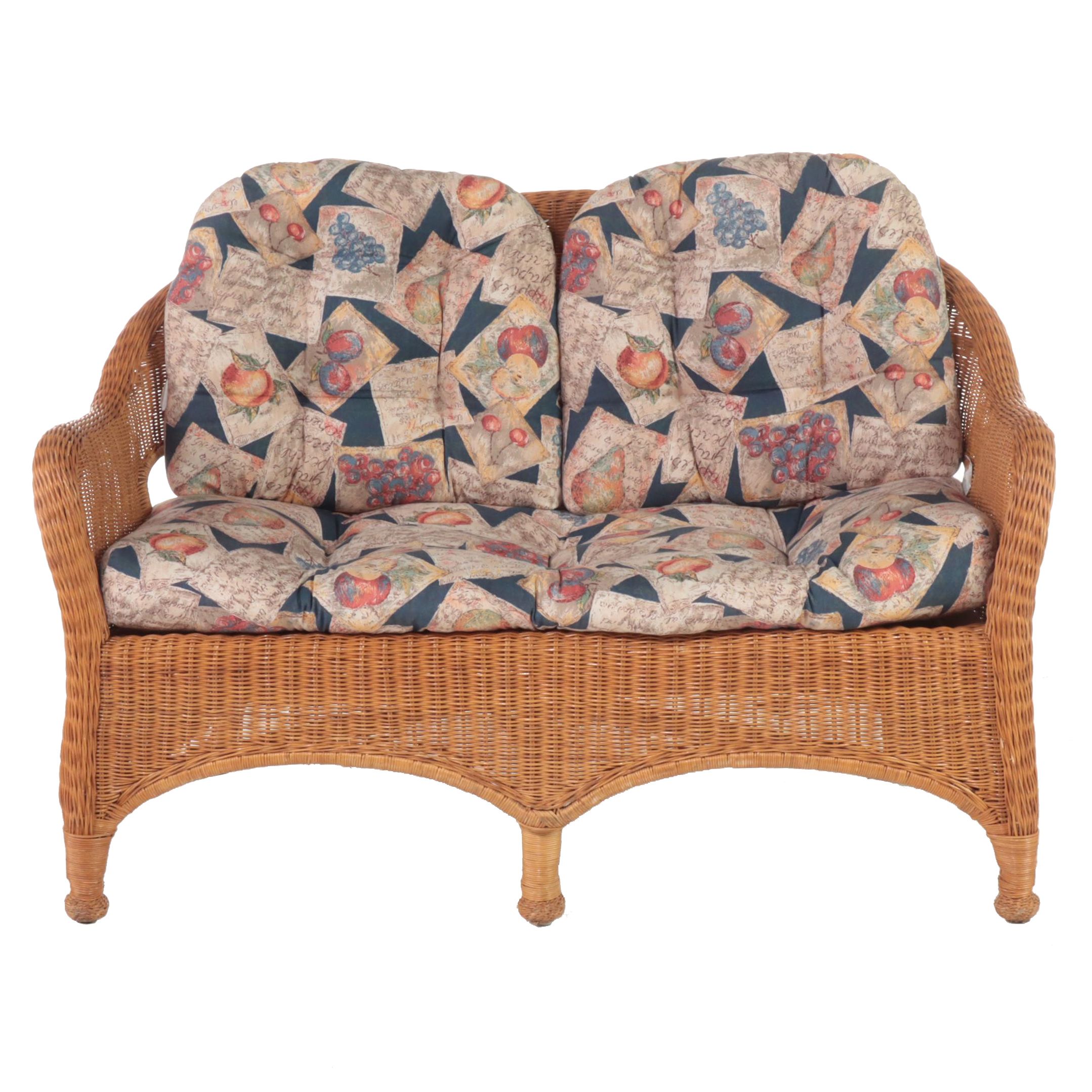 Rattan and Wicker Patio Loveseat