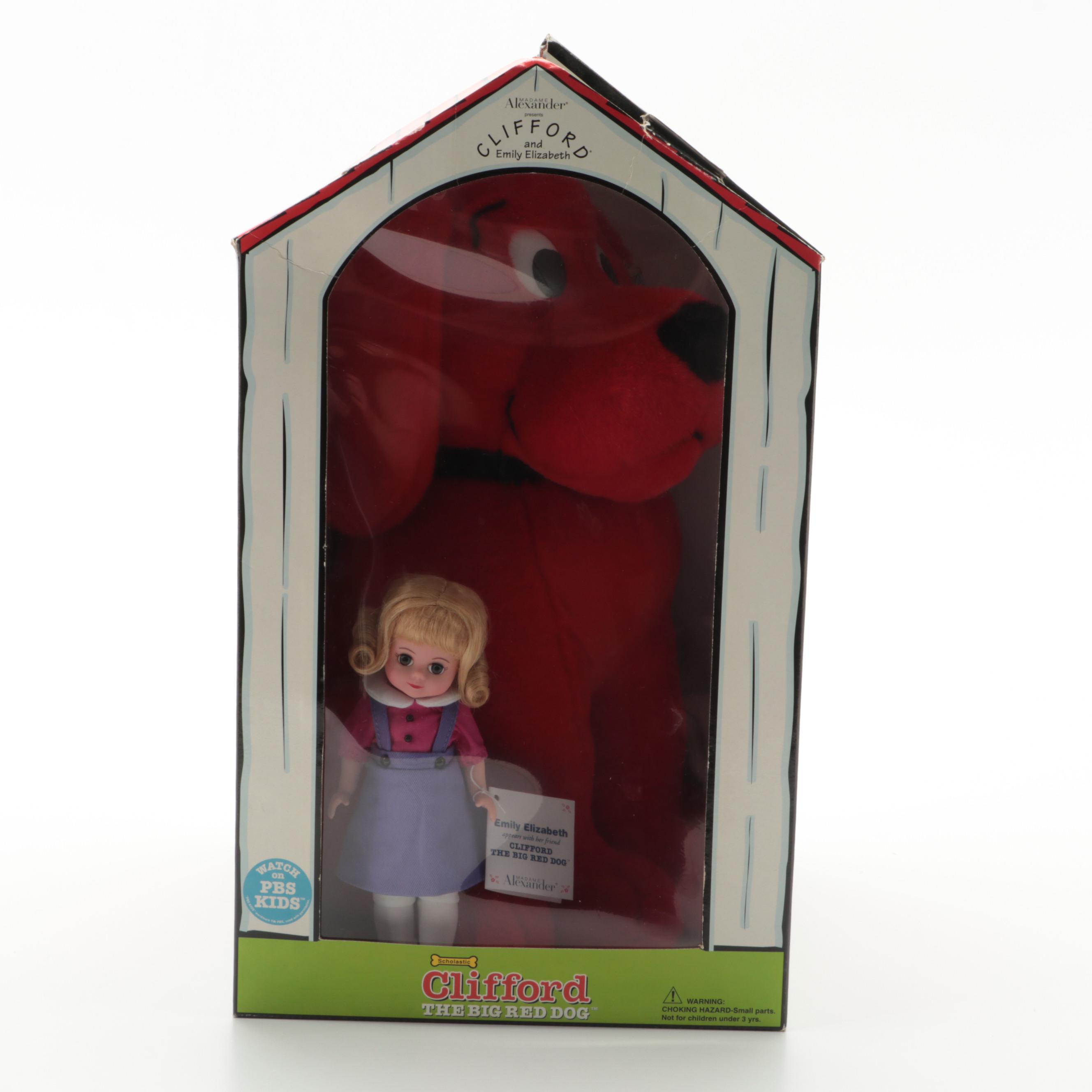 Madame Alexander for Scholastic "Clifford and Emily Elizabeth" Stuffed Toy, 2000