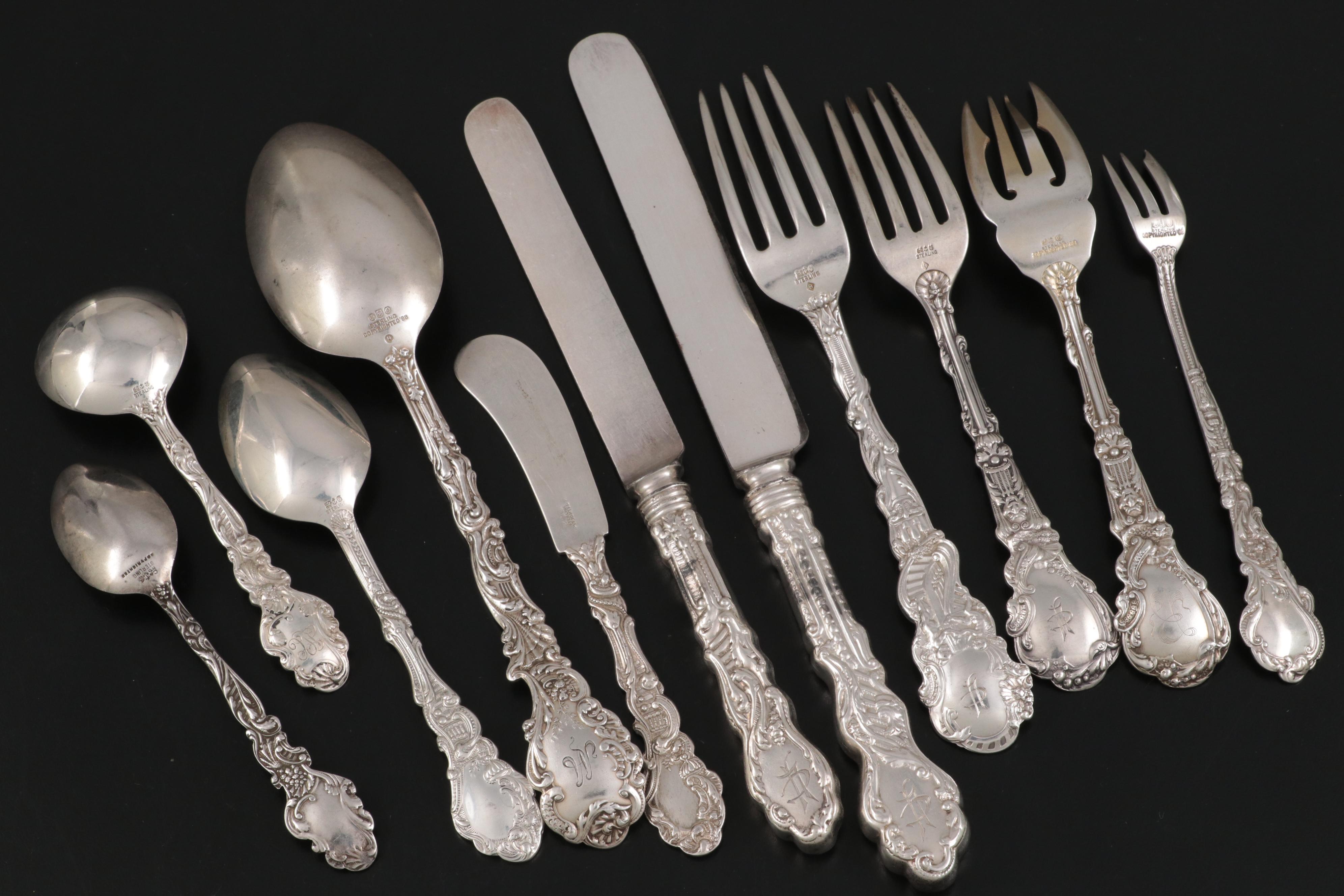 Gorham "Versailles" Sterling Silver Flatware with Chest