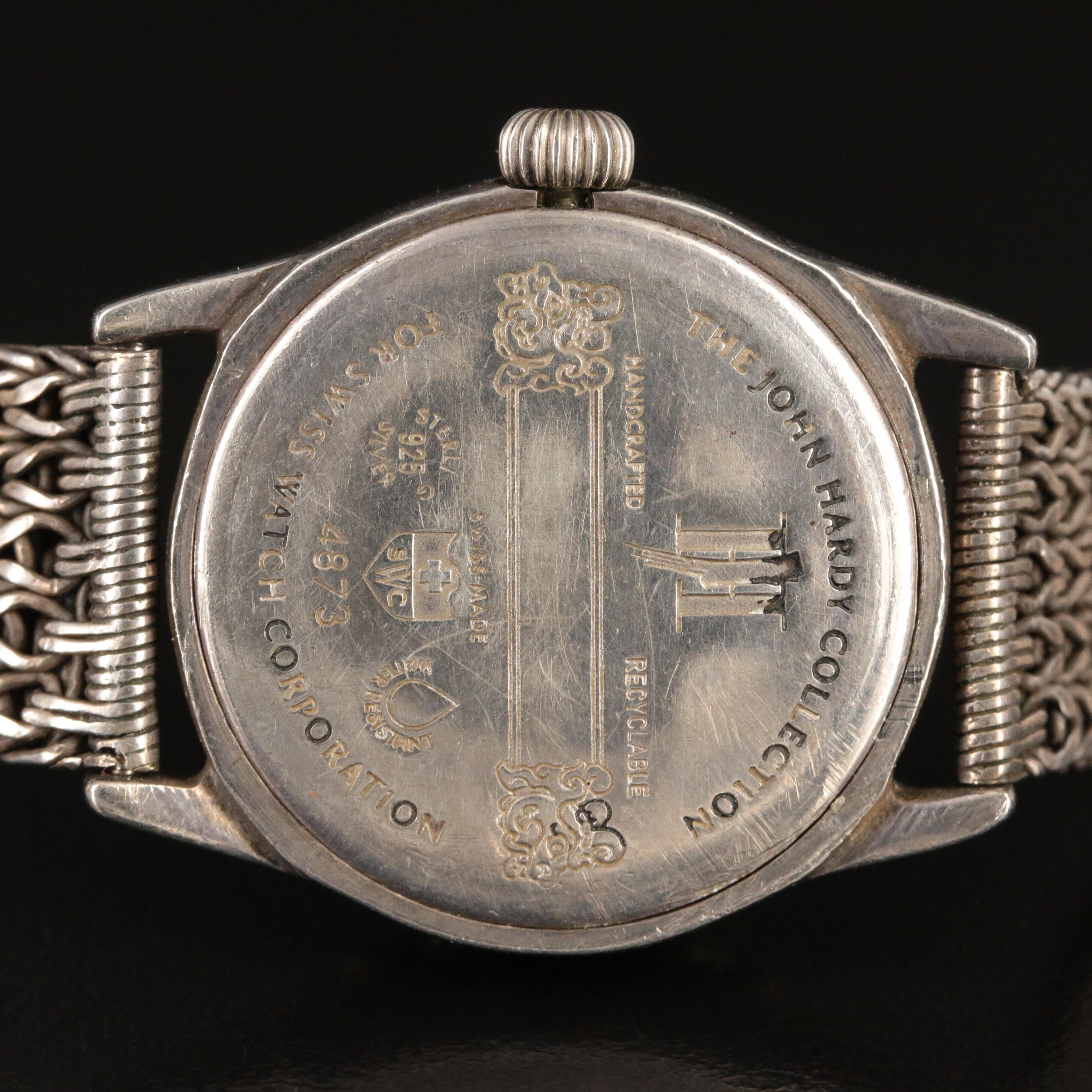 John Hardy Sterling Silver 4873 Quartz Watch