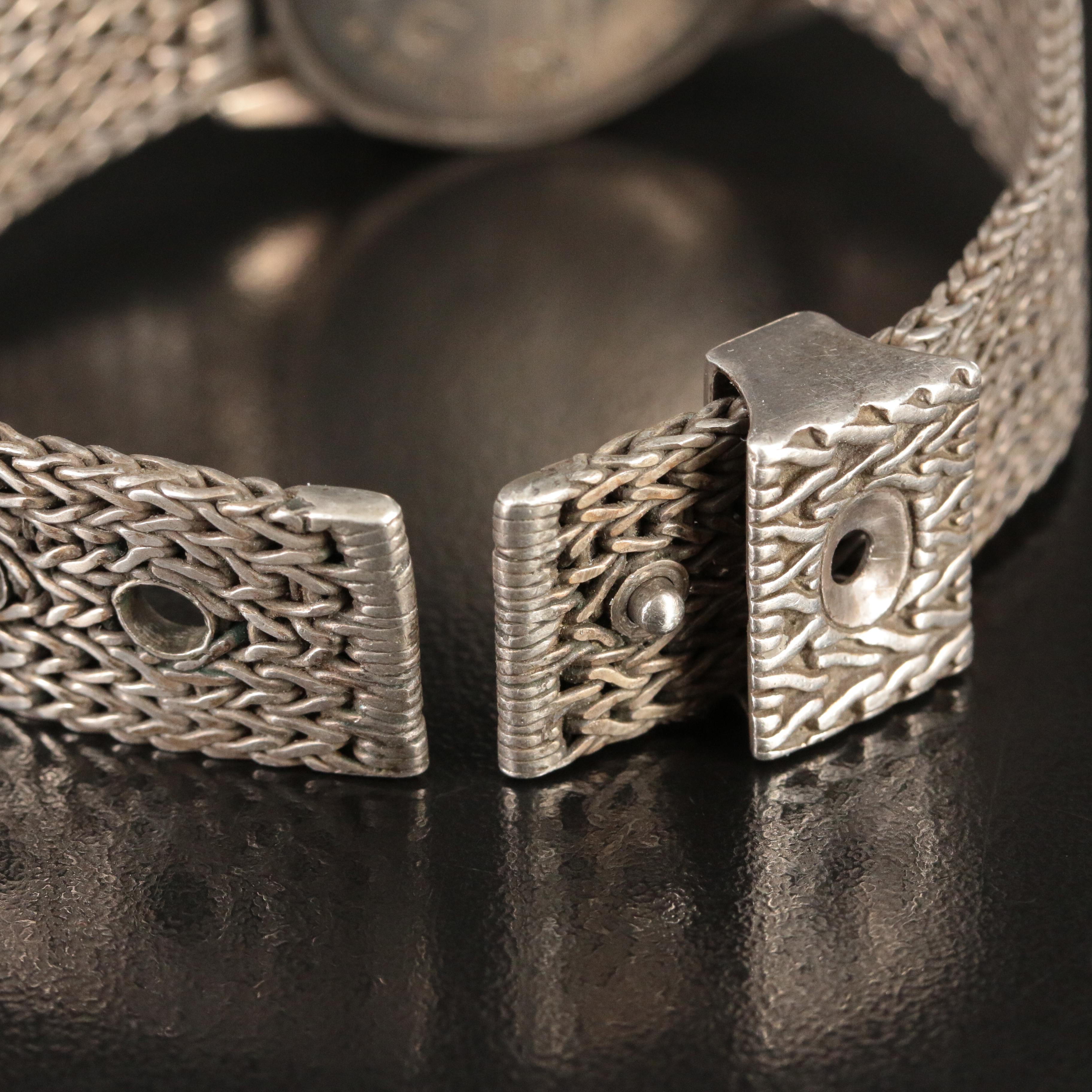 John Hardy Sterling Silver 4873 Quartz Watch