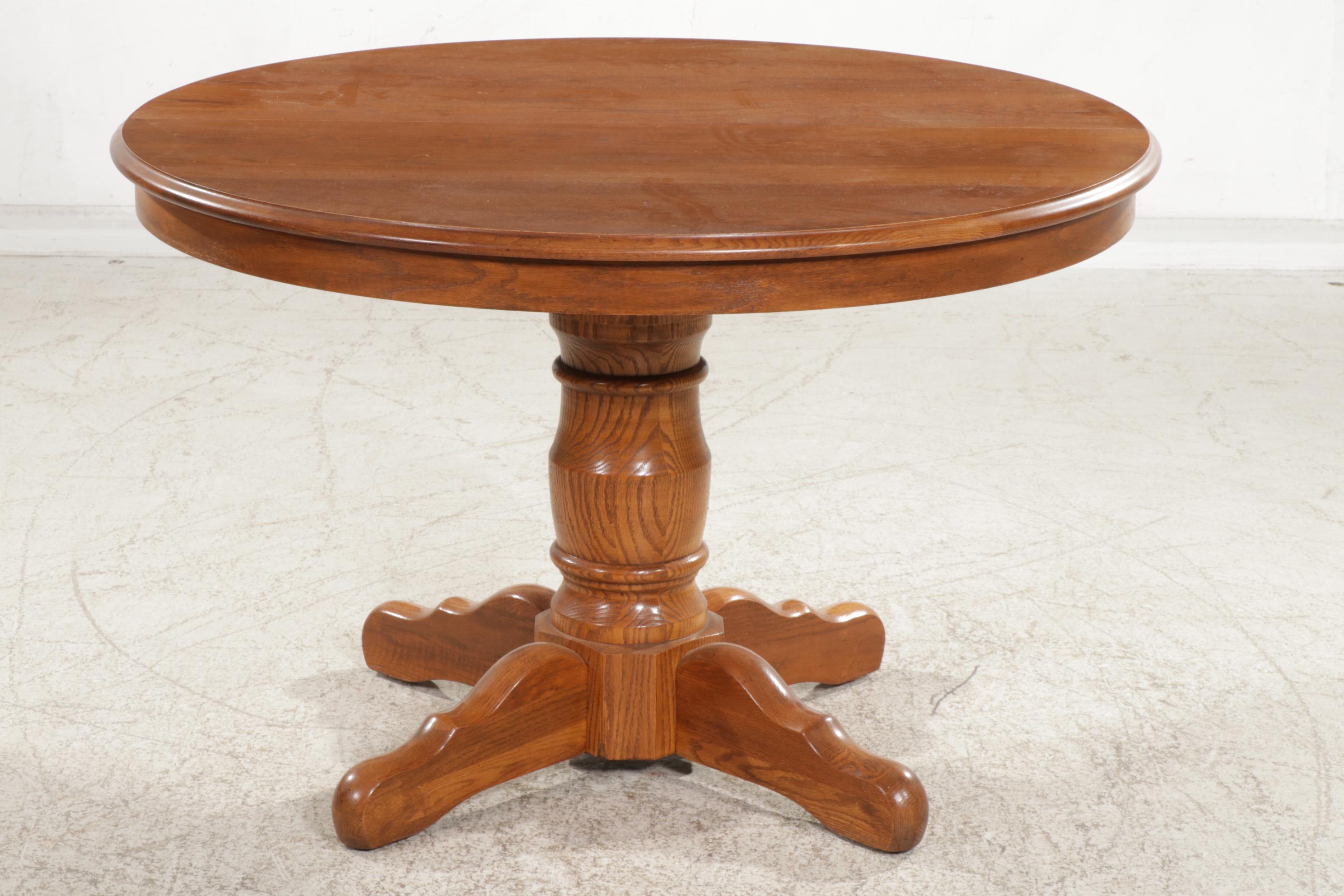 Richardson Brothers Victorian Style Oak Dining Table and Chairs