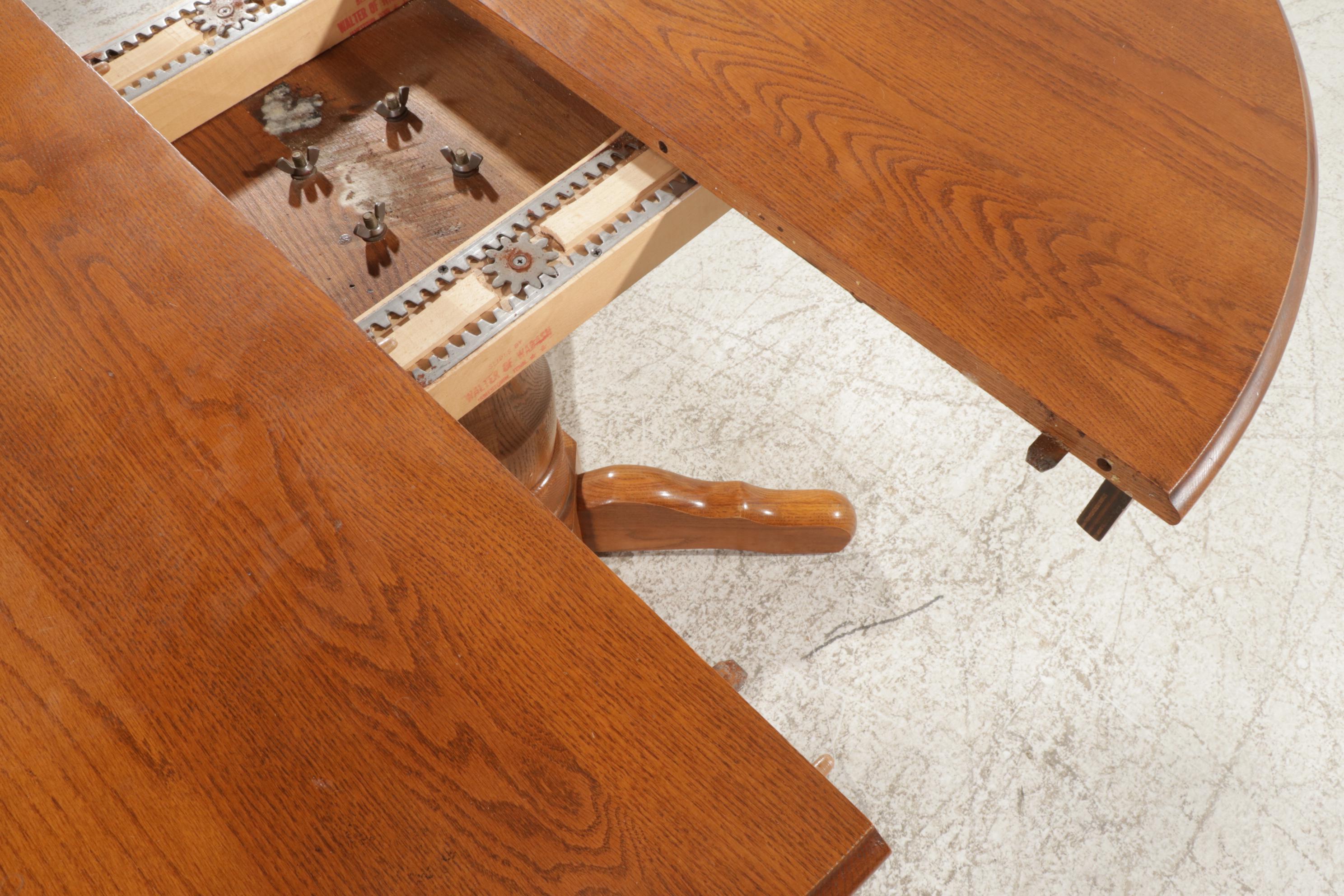 Richardson Brothers Victorian Style Oak Dining Table and Chairs