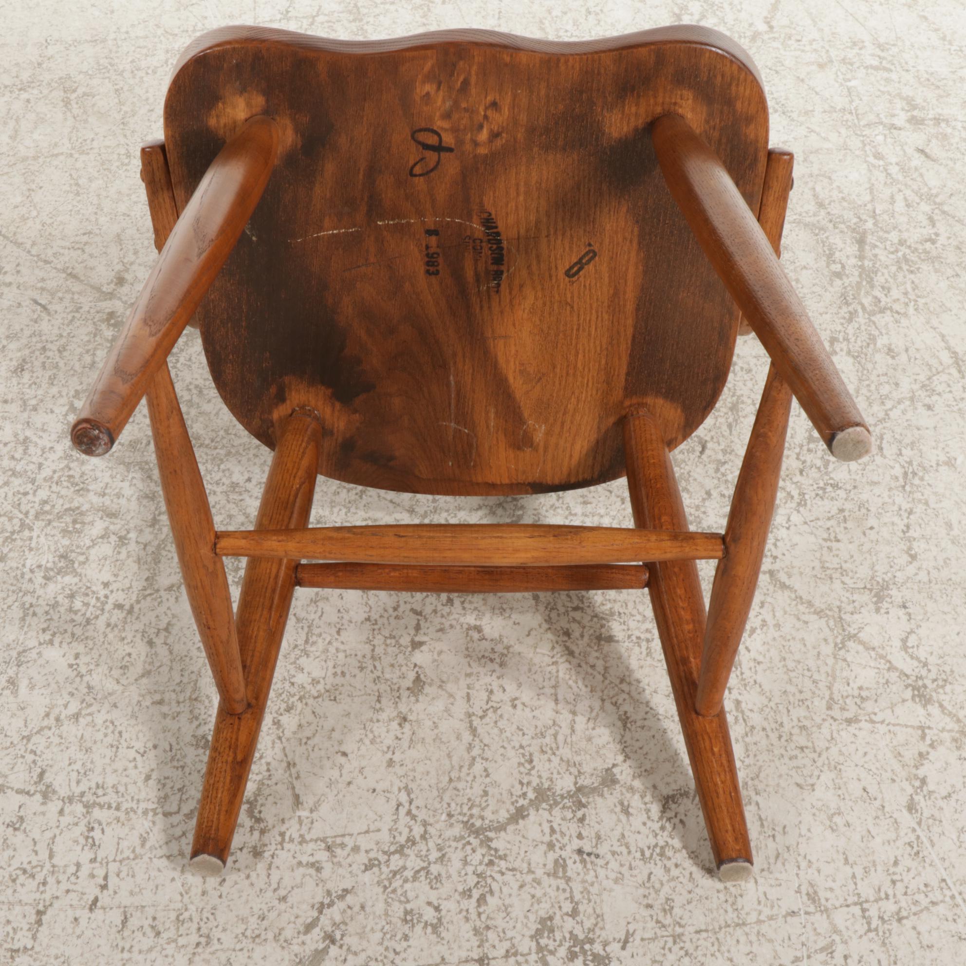 Richardson Brothers Victorian Style Oak Dining Table and Chairs