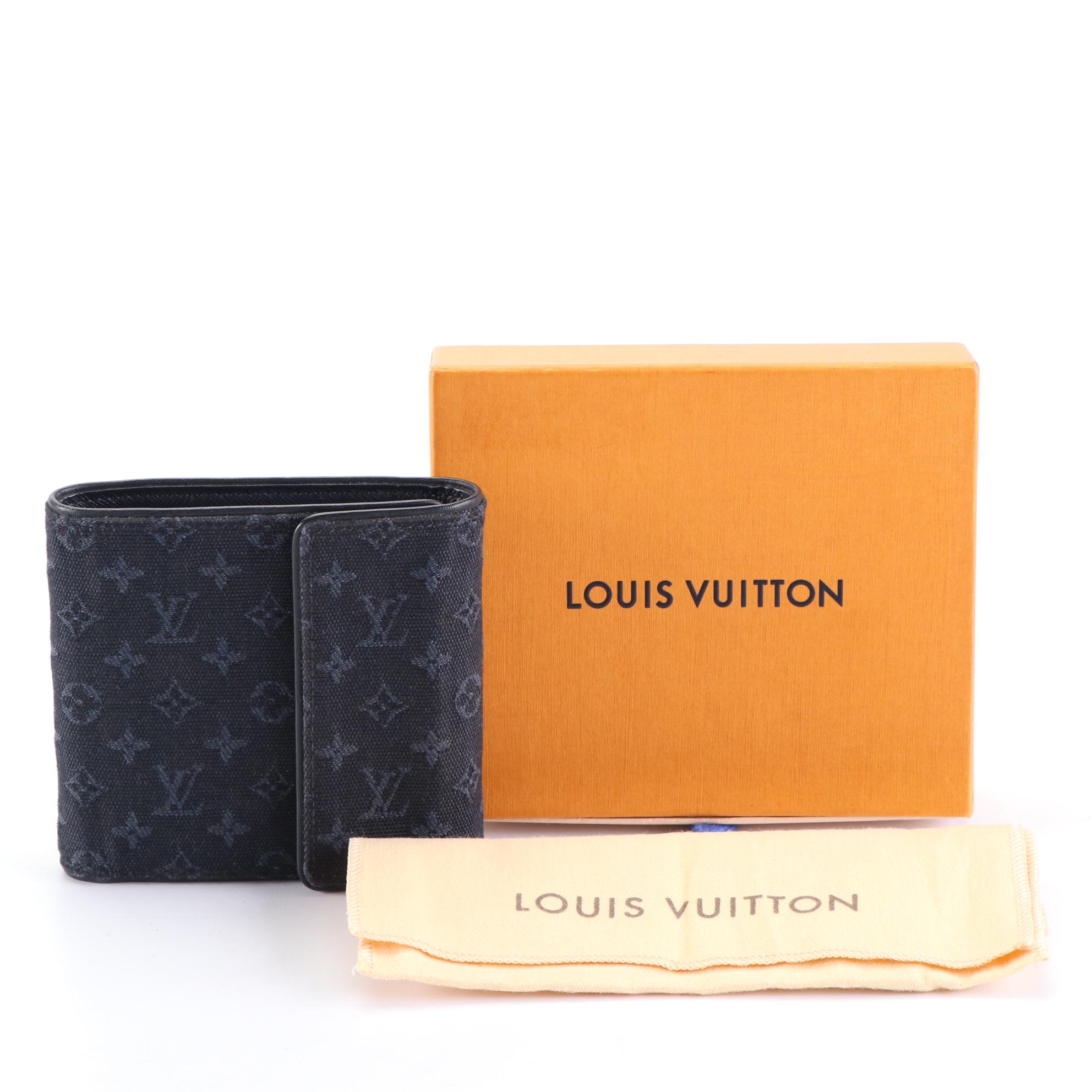Louis Vuitton Trifold Wallet in Monogram Mini Lin Canvas with Box