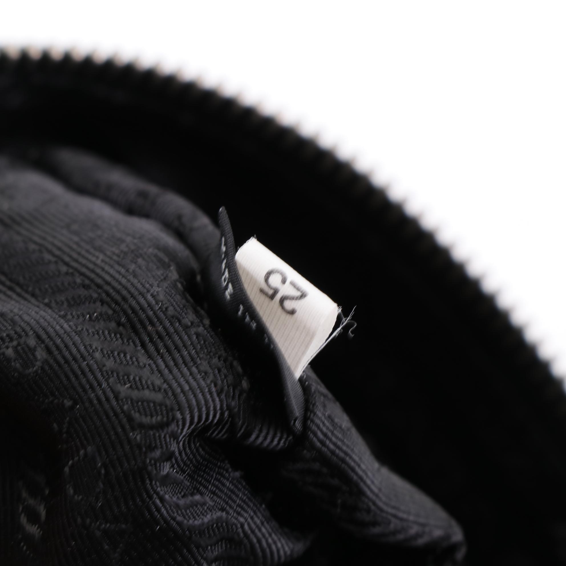 Prada Mini Crossbody in Printed Twill with Interwoven Chain Strap