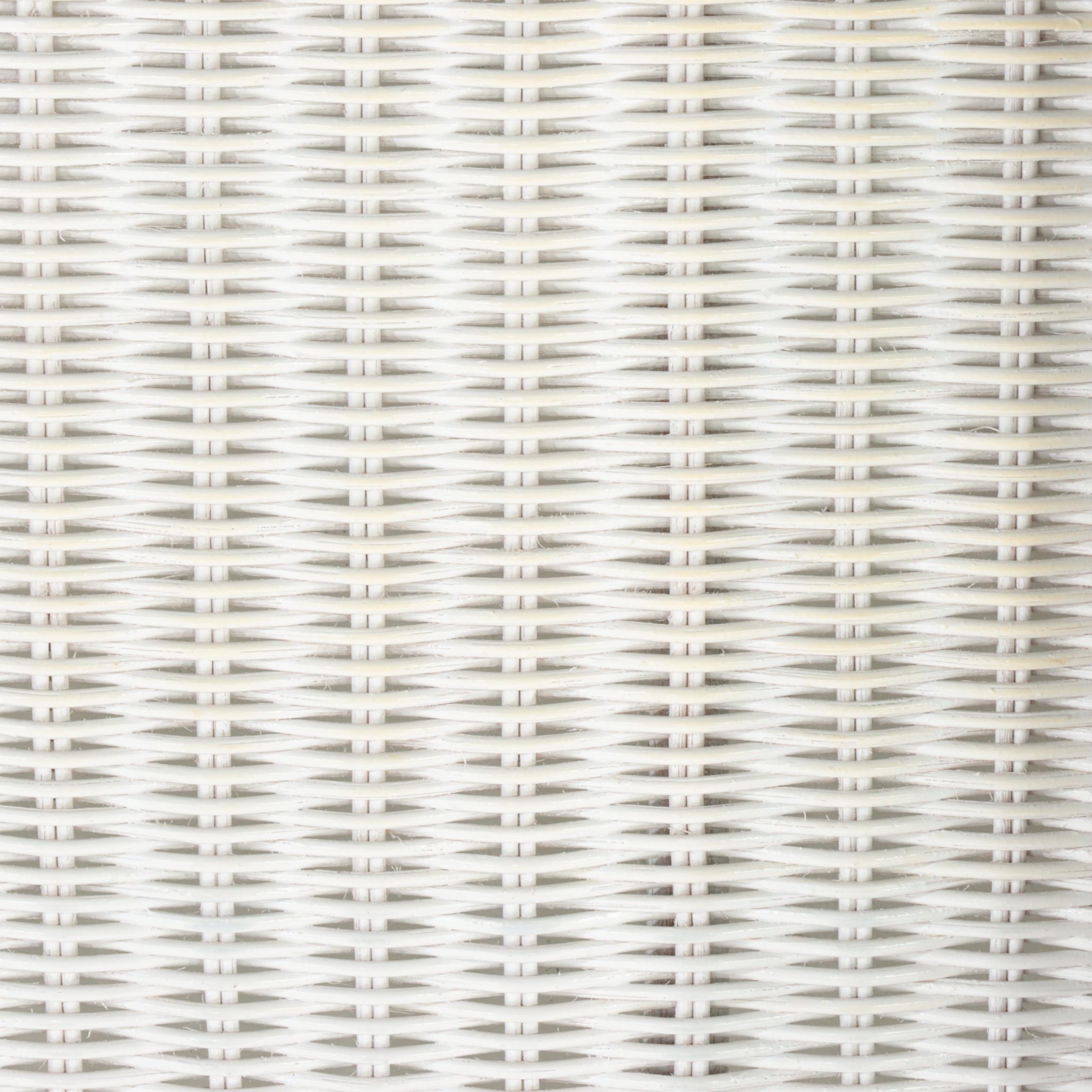 Two Lexington/Henry Link White-Painted Wicker Twin Headboards and Nightstand