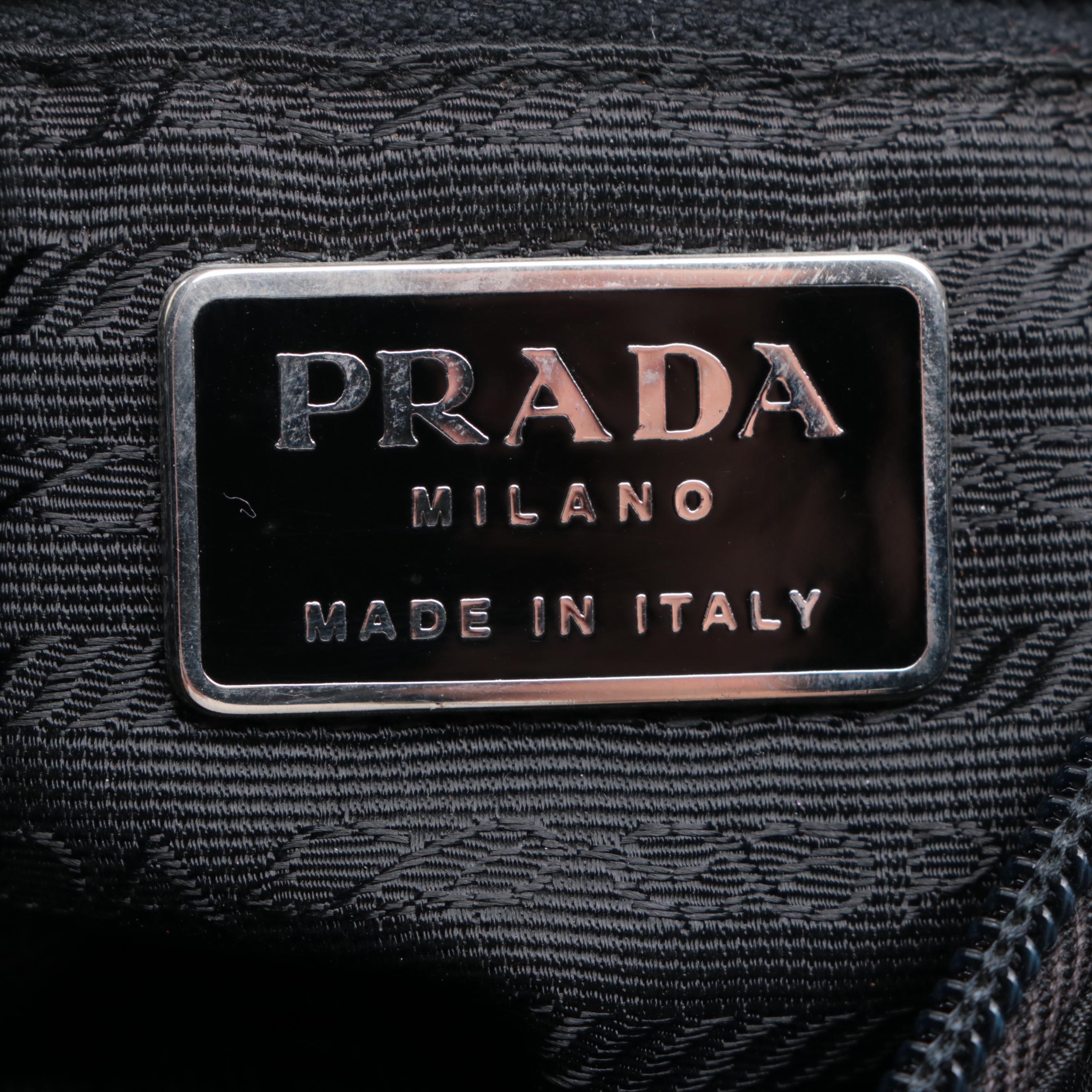 Prada Tessuto Nylon and Leather Shoulder Bag