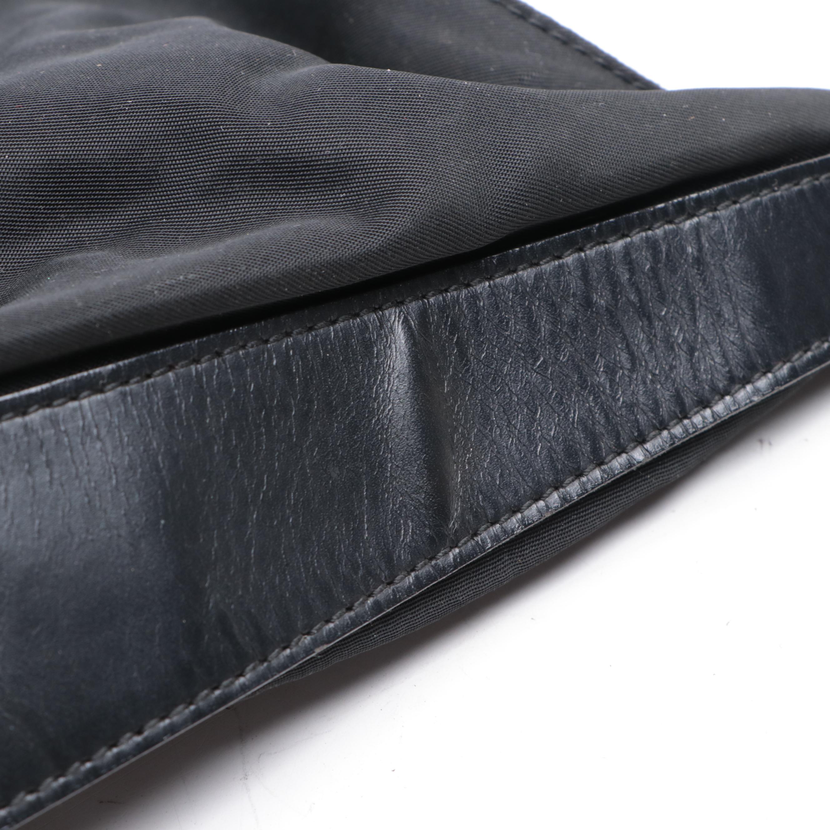 Prada Tessuto Nylon and Leather Shoulder Bag